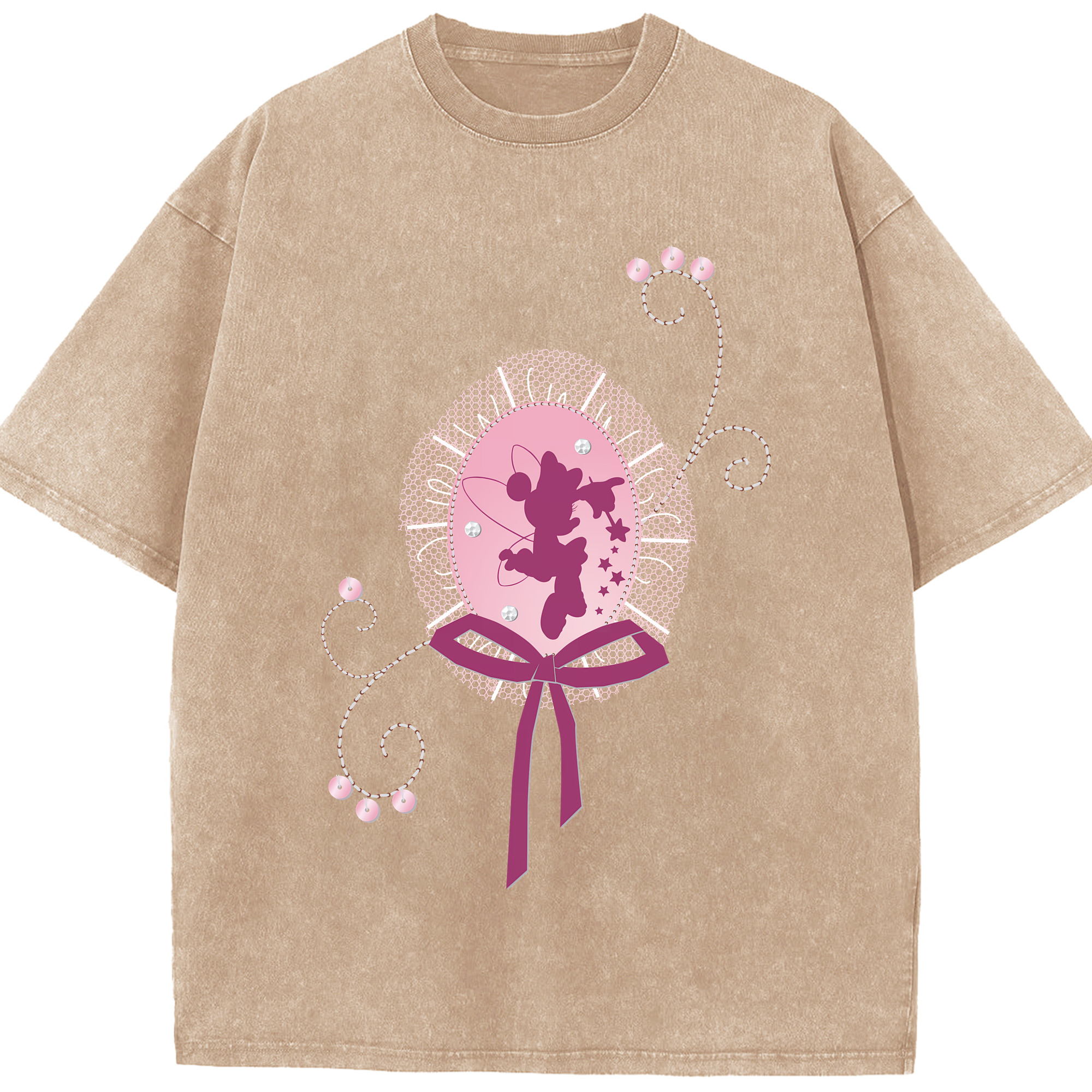 （画像用） ミッキーマウス Mickey Mouse 綿100% ヴィンテージ風 半袖Tシャツ（フロントプリント）