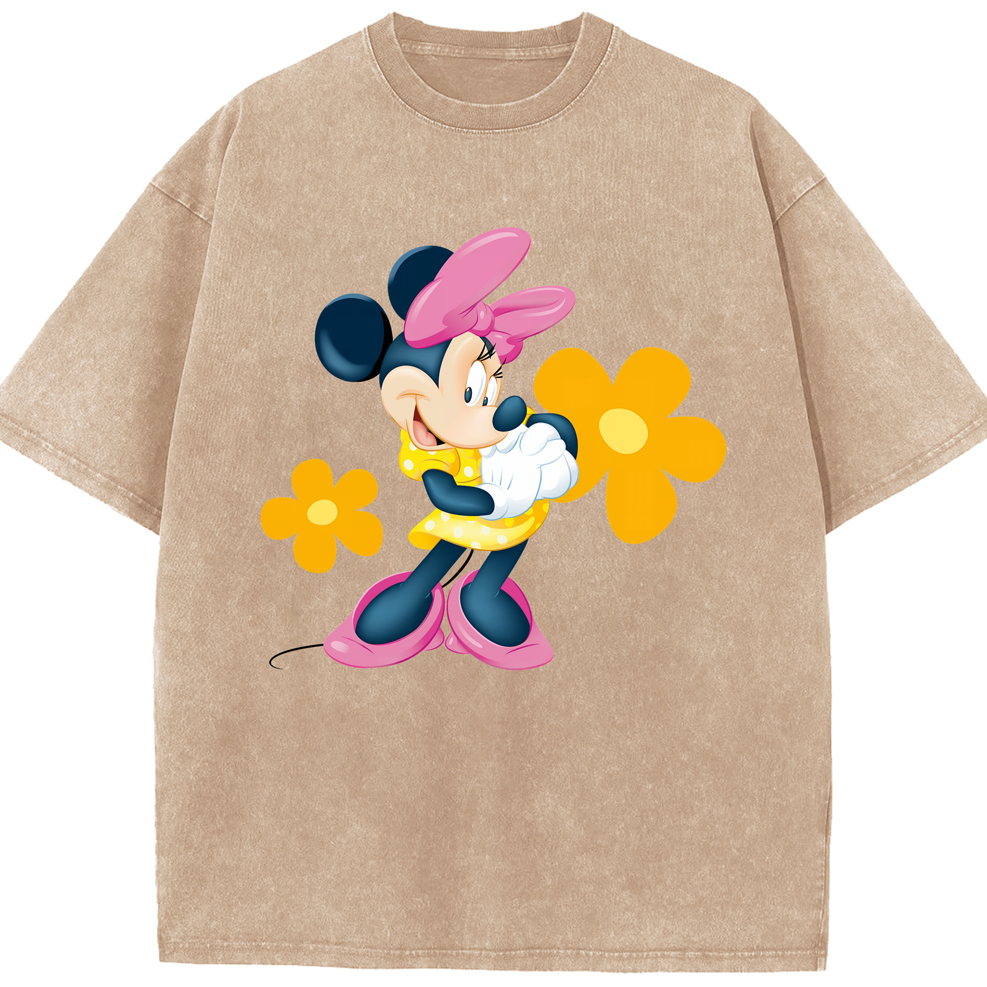 （画像用） ミッキーマウス Mickey Mouse 綿100% ヴィンテージ風 半袖Tシャツ（フロントプリント）