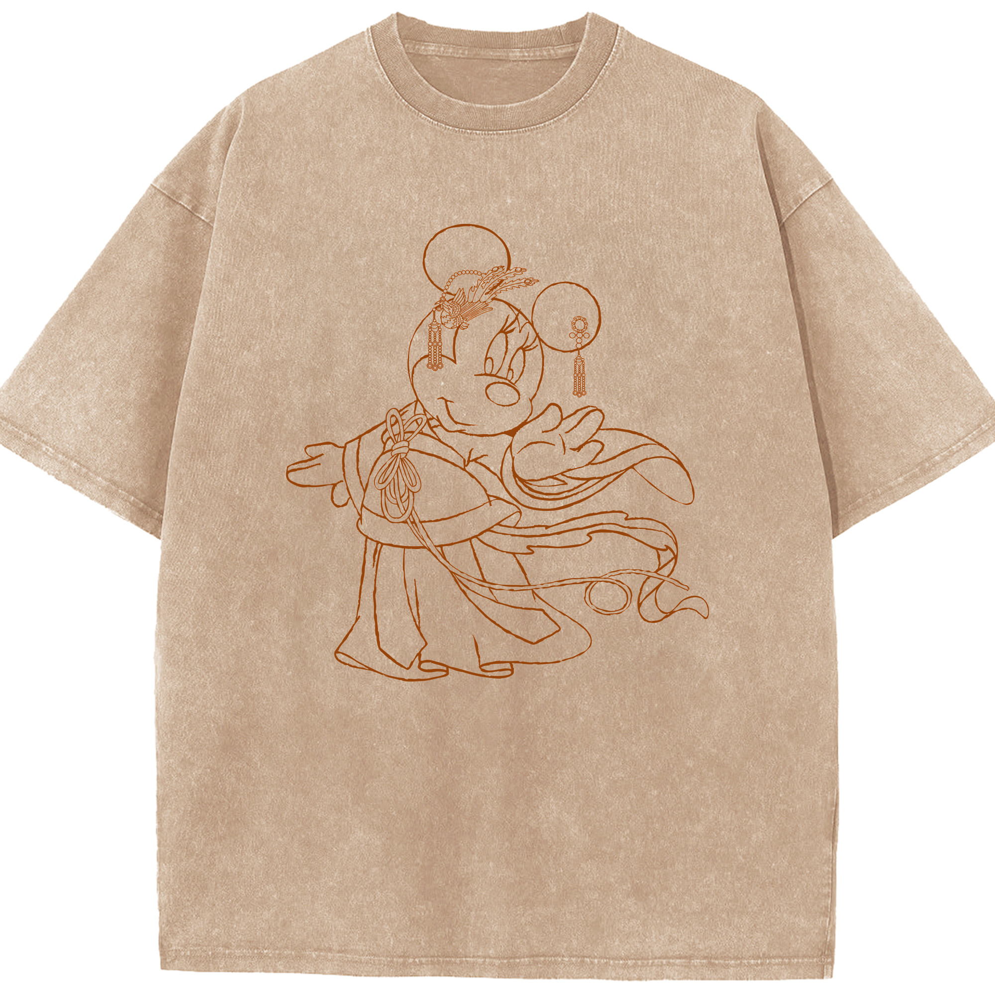 （画像用） ミッキーマウス Mickey Mouse 綿100% ヴィンテージ風 半袖Tシャツ（フロントプリント）