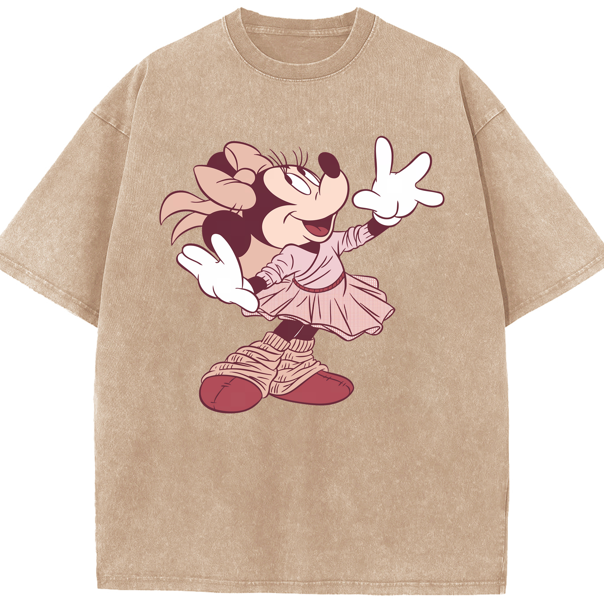 （画像用） ミッキーマウス Mickey Mouse 綿100% ヴィンテージ風 半袖Tシャツ（フロントプリント）