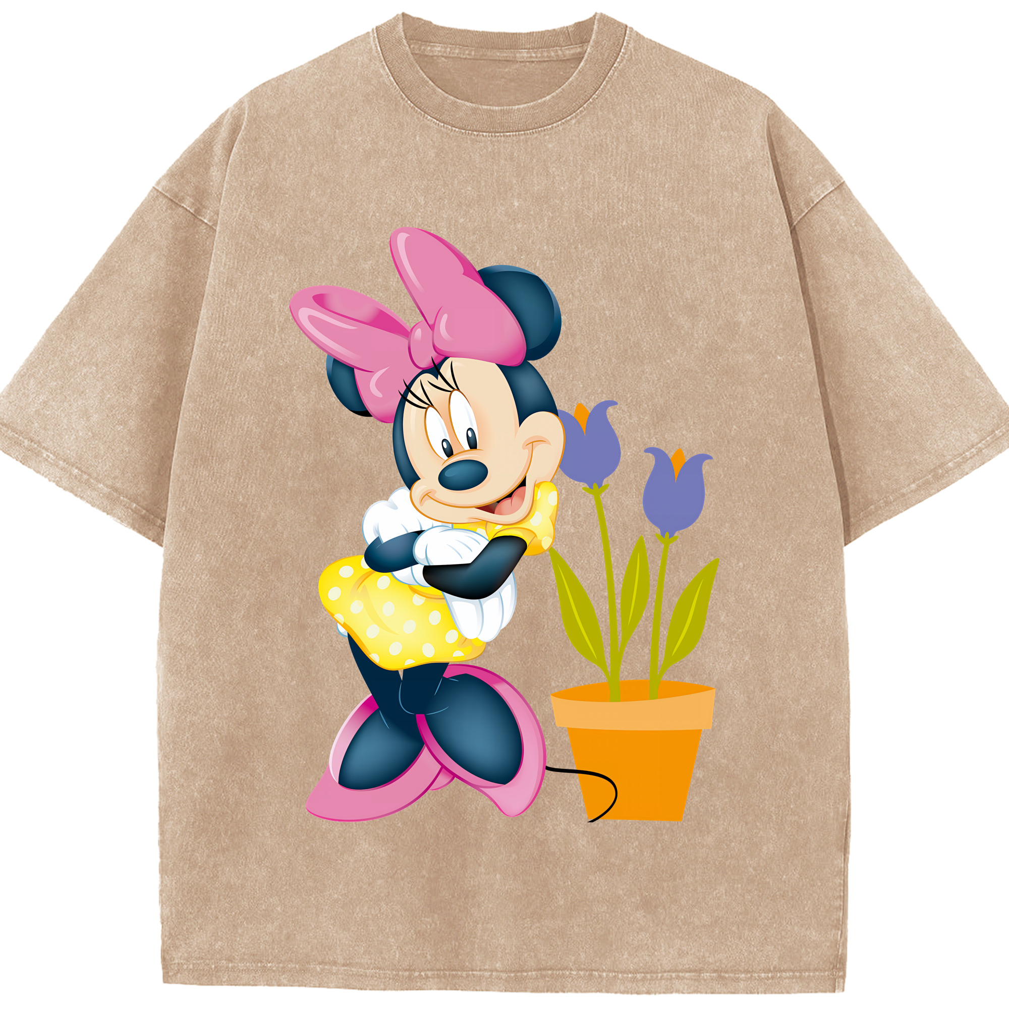 （画像用） ミッキーマウス Mickey Mouse 綿100% ヴィンテージ風 半袖Tシャツ（フロントプリント）