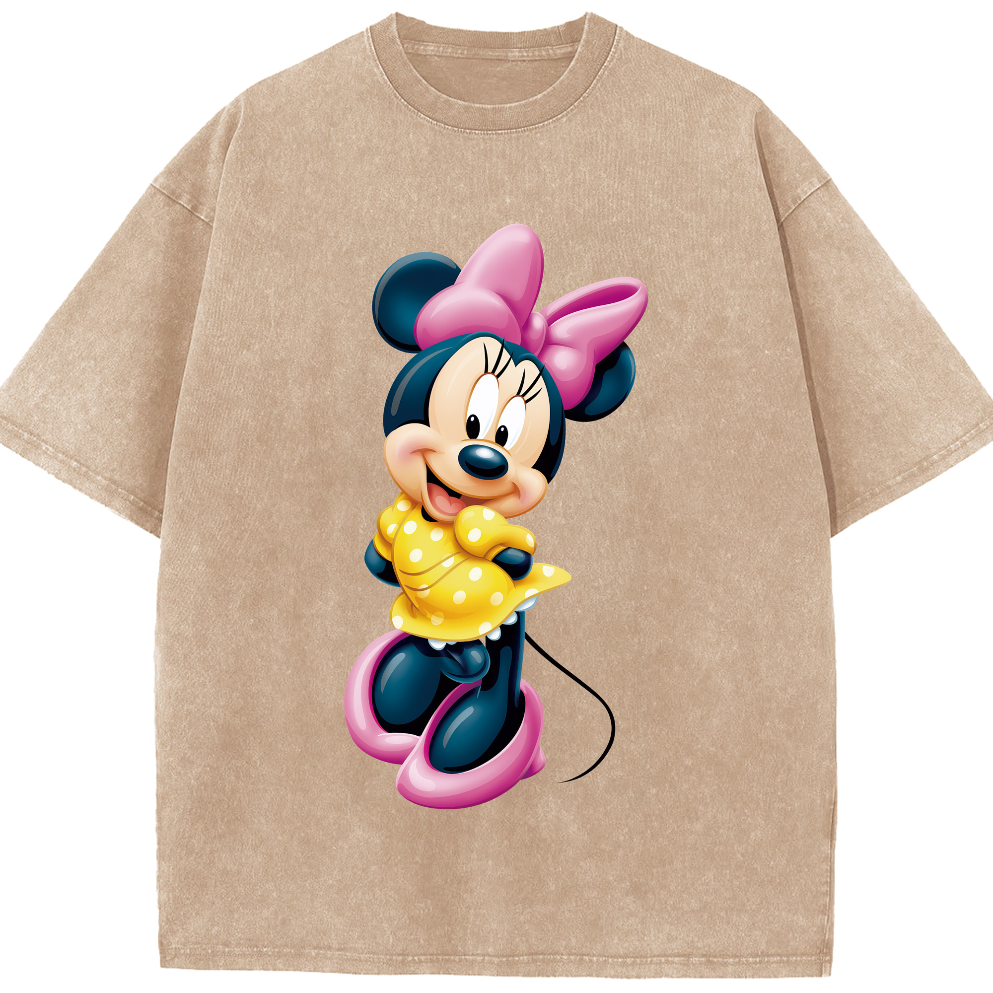 （画像用） ミッキーマウス Mickey Mouse 綿100% ヴィンテージ風 半袖Tシャツ（フロントプリント）