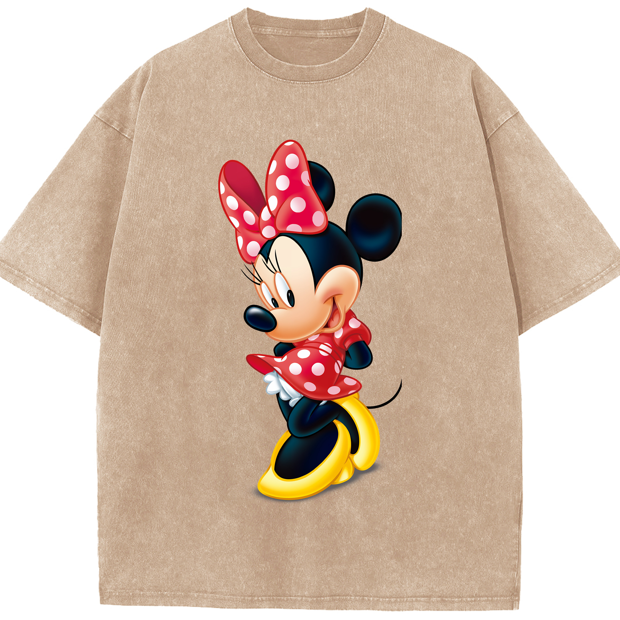 （画像用） ミッキーマウス Mickey Mouse 綿100% ヴィンテージ風 半袖Tシャツ（フロントプリント）