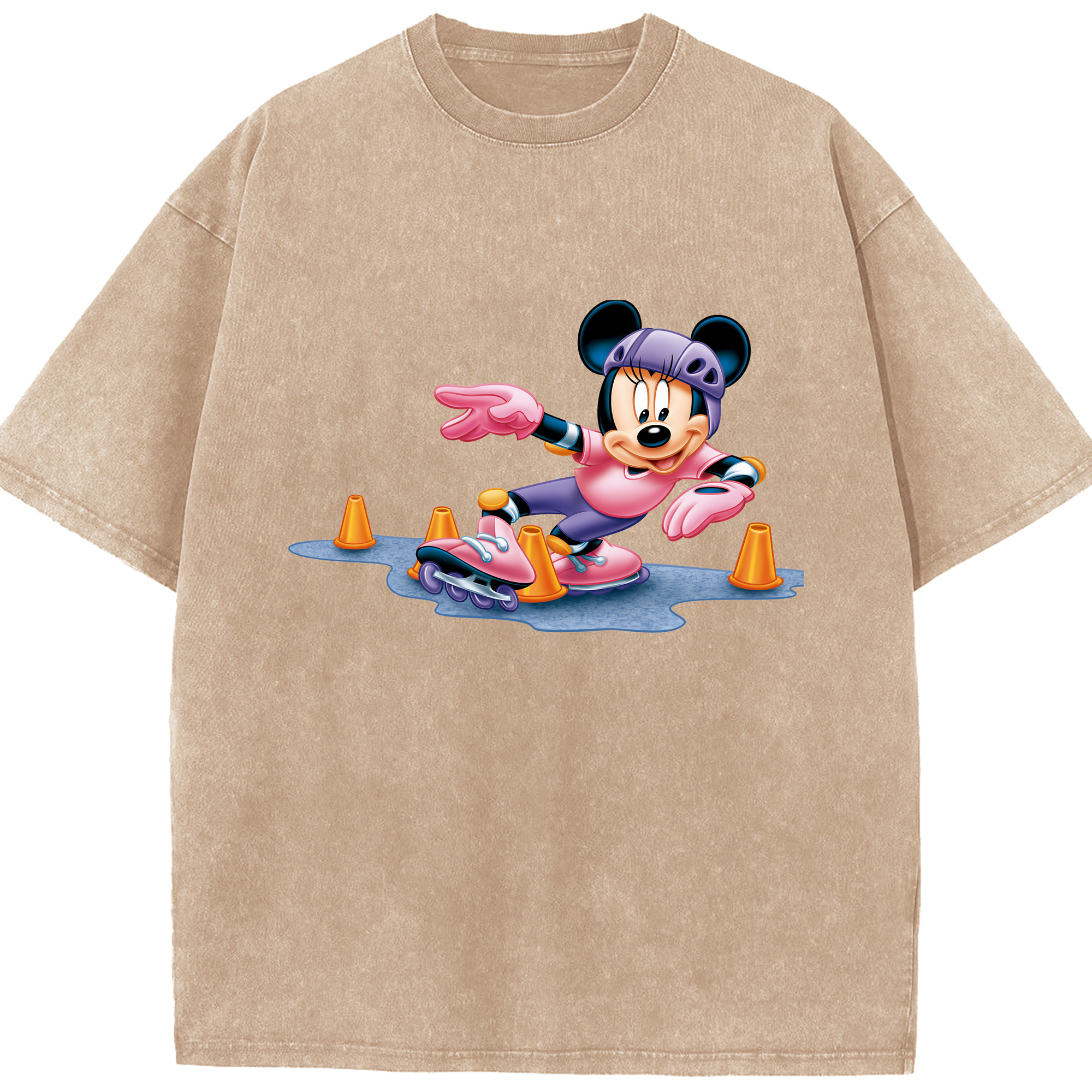 （画像用） ミッキーマウス Mickey Mouse 綿100% ヴィンテージ風 半袖Tシャツ（フロントプリント）