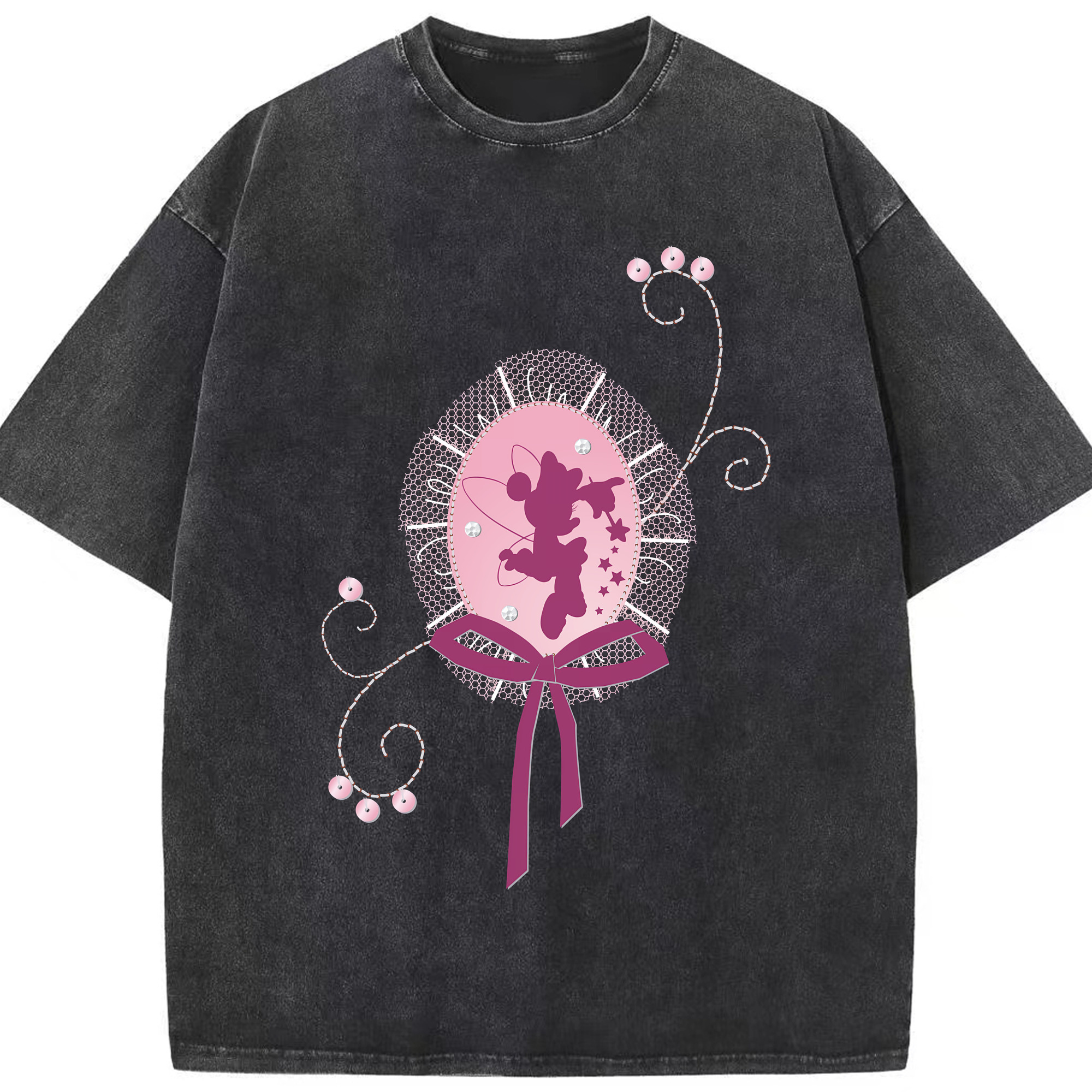 （画像用） ミッキーマウス Mickey Mouse 綿100% ヴィンテージ風 半袖Tシャツ（フロントプリント）