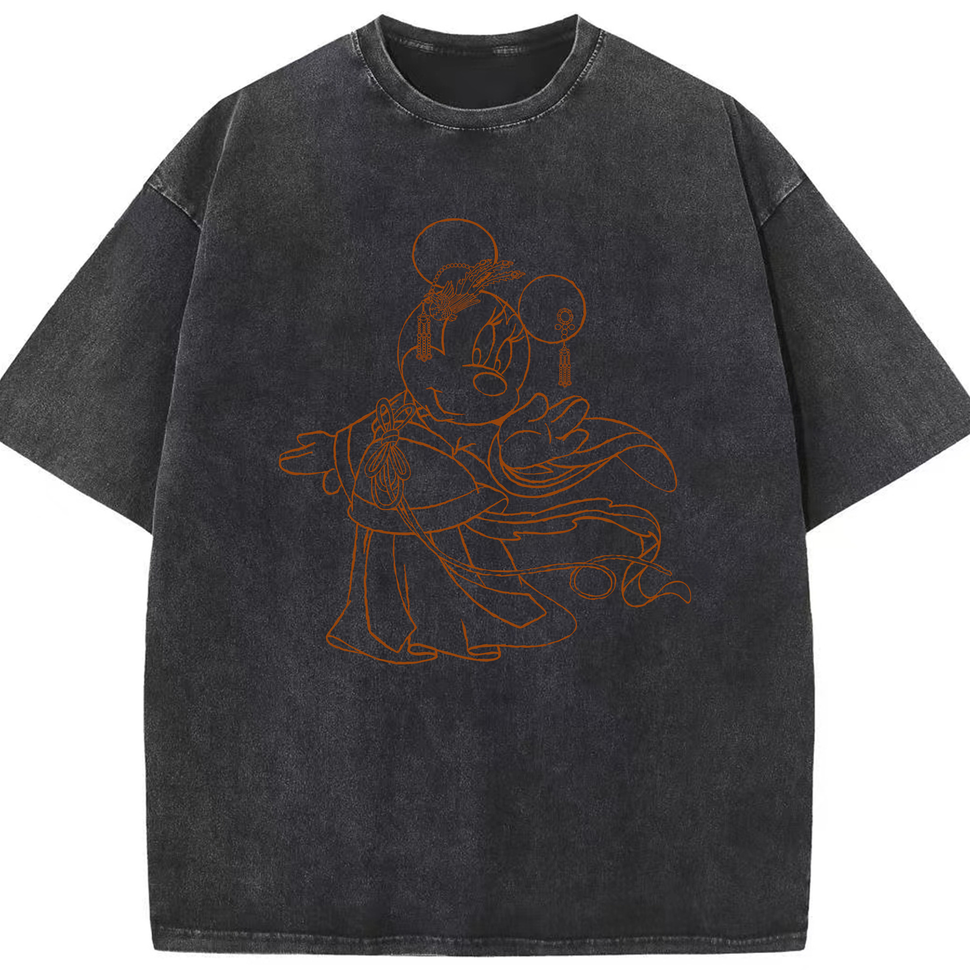 （画像用） ミッキーマウス Mickey Mouse 綿100% ヴィンテージ風 半袖Tシャツ（フロントプリント）