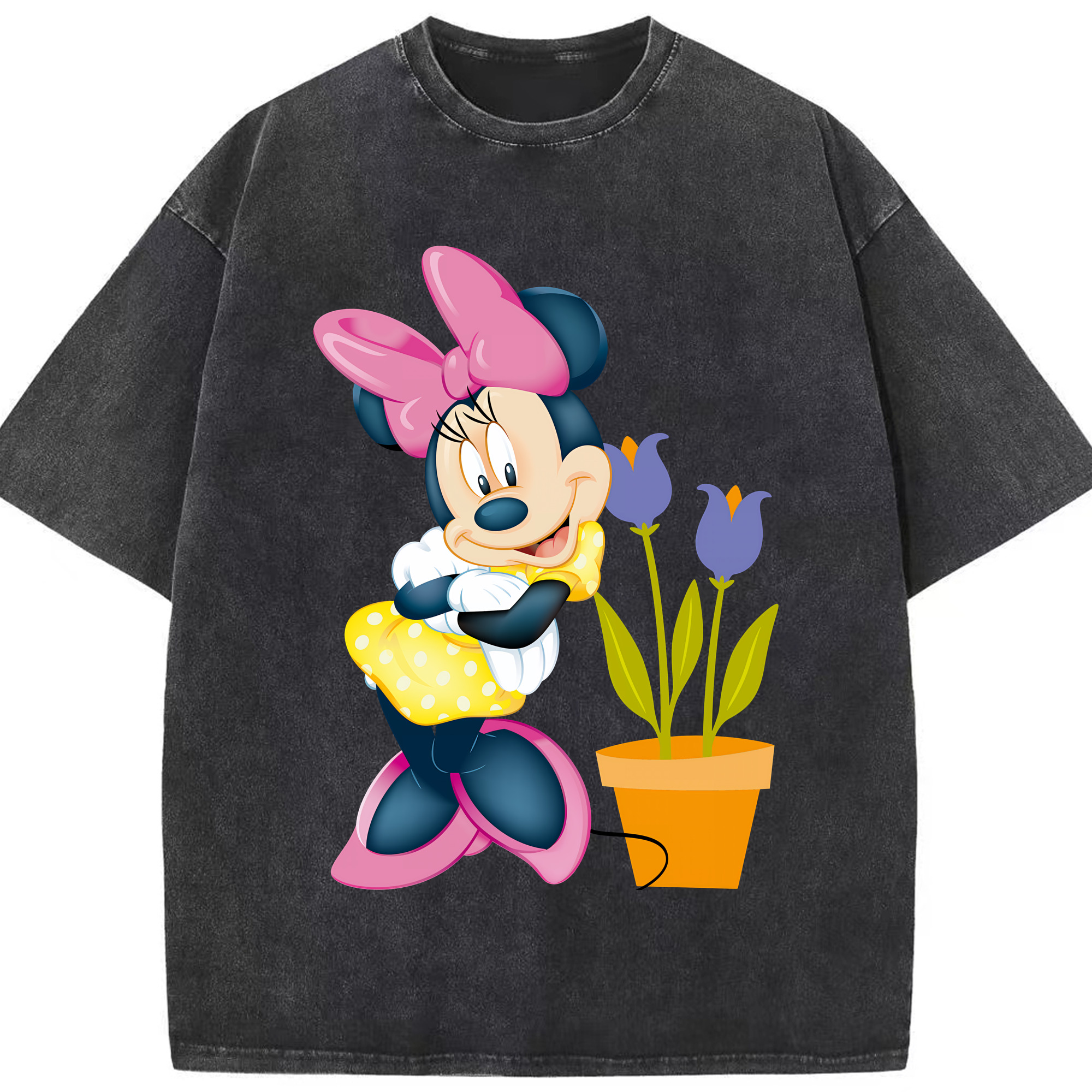 （画像用） ミッキーマウス Mickey Mouse 綿100% ヴィンテージ風 半袖Tシャツ（フロントプリント）