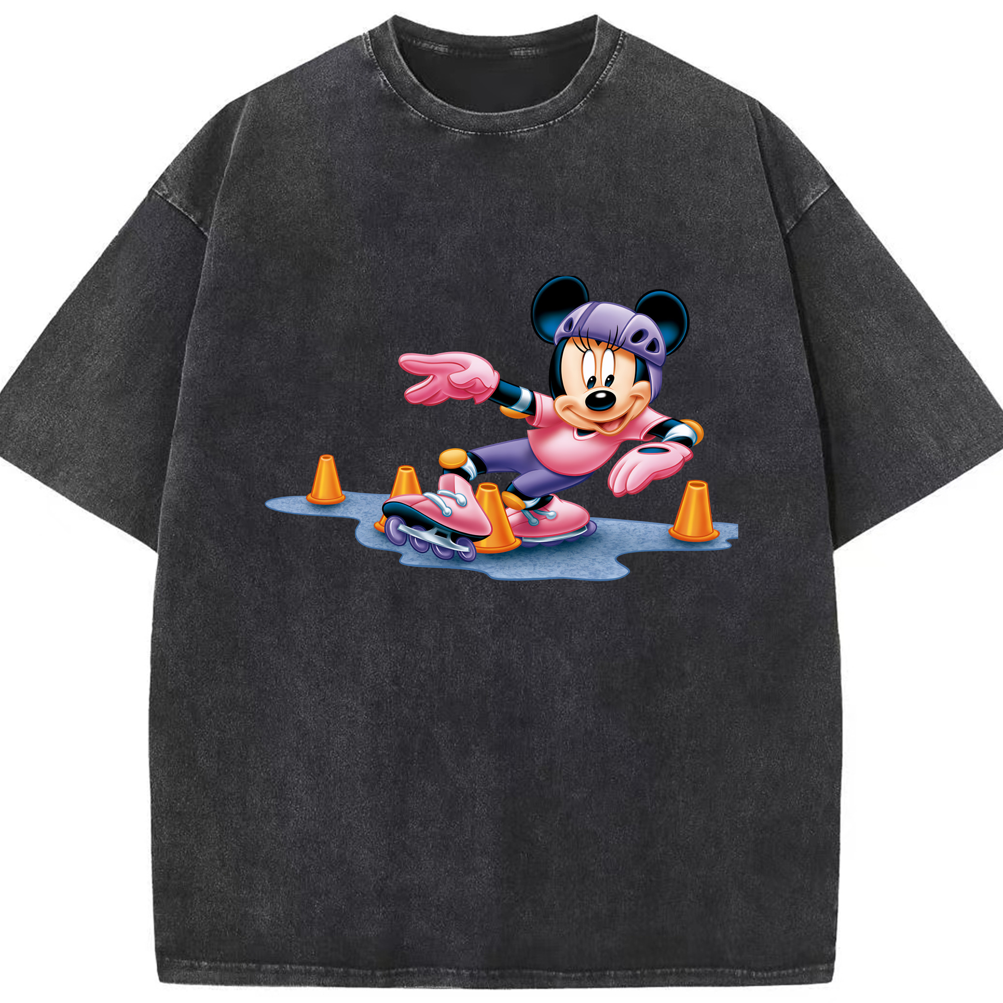 （画像用） ミッキーマウス Mickey Mouse 綿100% ヴィンテージ風 半袖Tシャツ（フロントプリント）