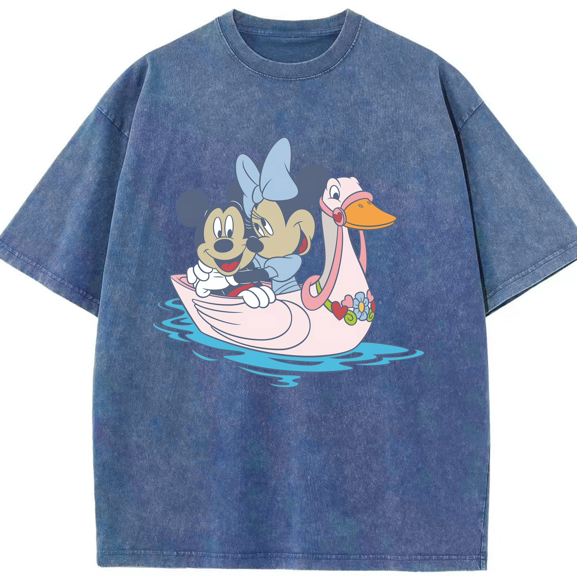 （画像用） ミッキーマウス Mickey Mouse 綿100% ヴィンテージ風 半袖Tシャツ（フロントプリント）