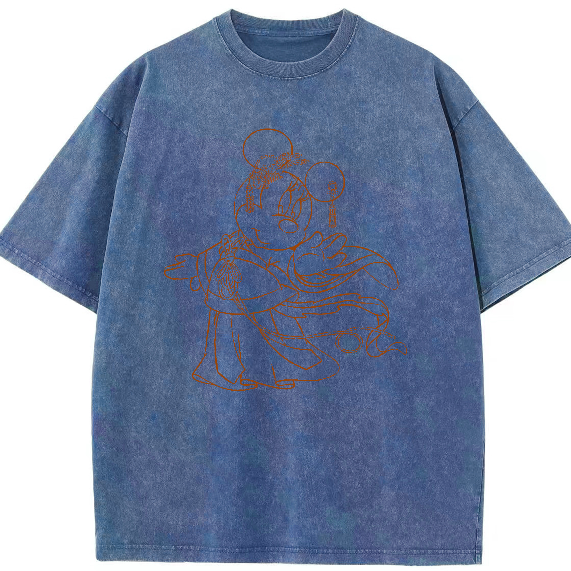 （画像用） ミッキーマウス Mickey Mouse 綿100% ヴィンテージ風 半袖Tシャツ（フロントプリント）