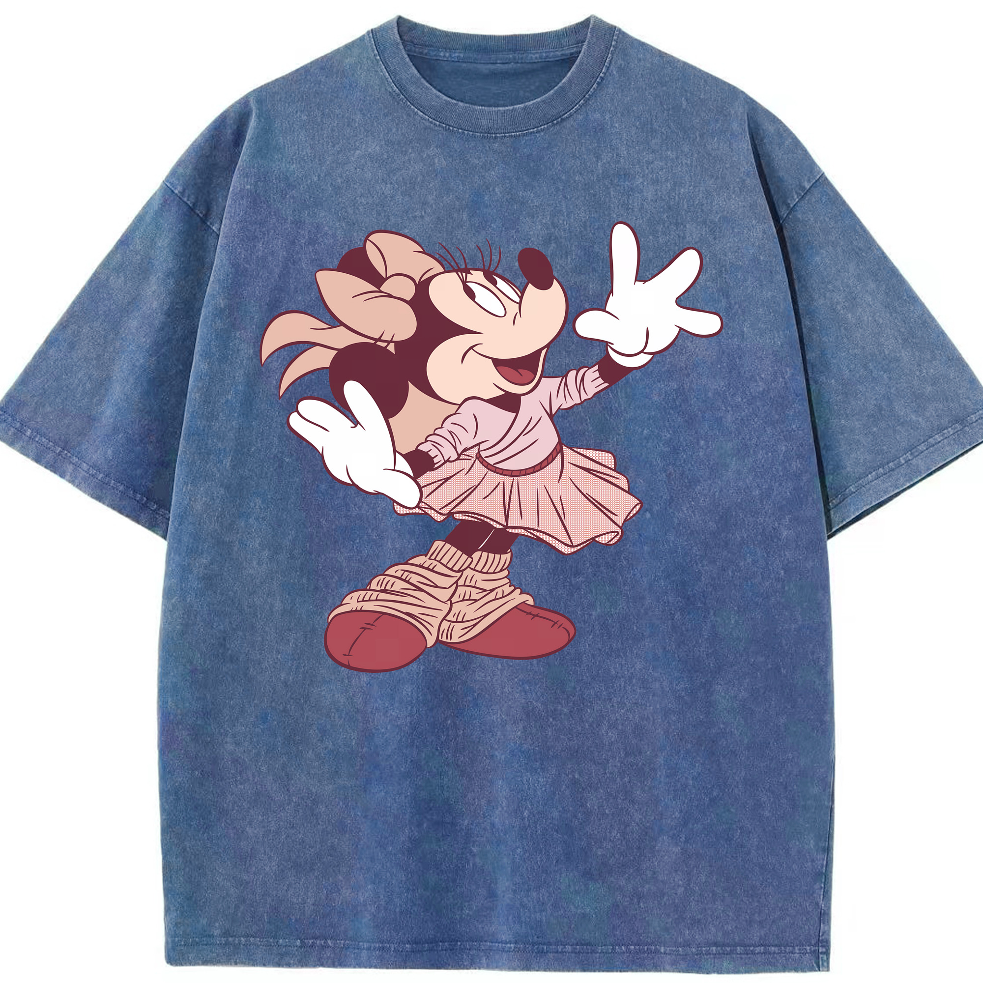（画像用） ミッキーマウス Mickey Mouse 綿100% ヴィンテージ風 半袖Tシャツ（フロントプリント）