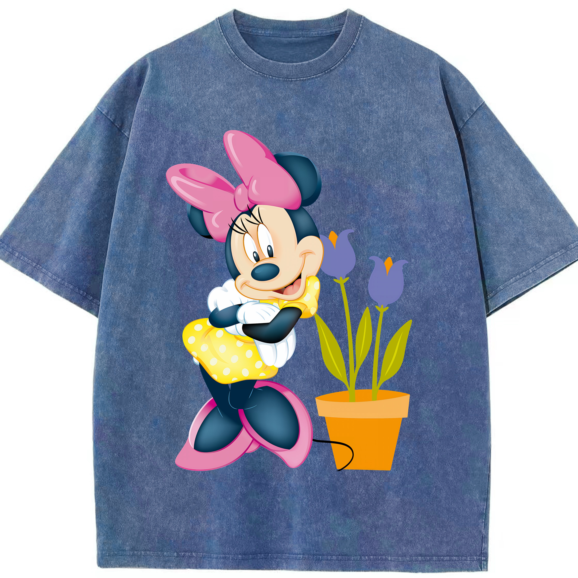 （画像用） ミッキーマウス Mickey Mouse 綿100% ヴィンテージ風 半袖Tシャツ（フロントプリント）