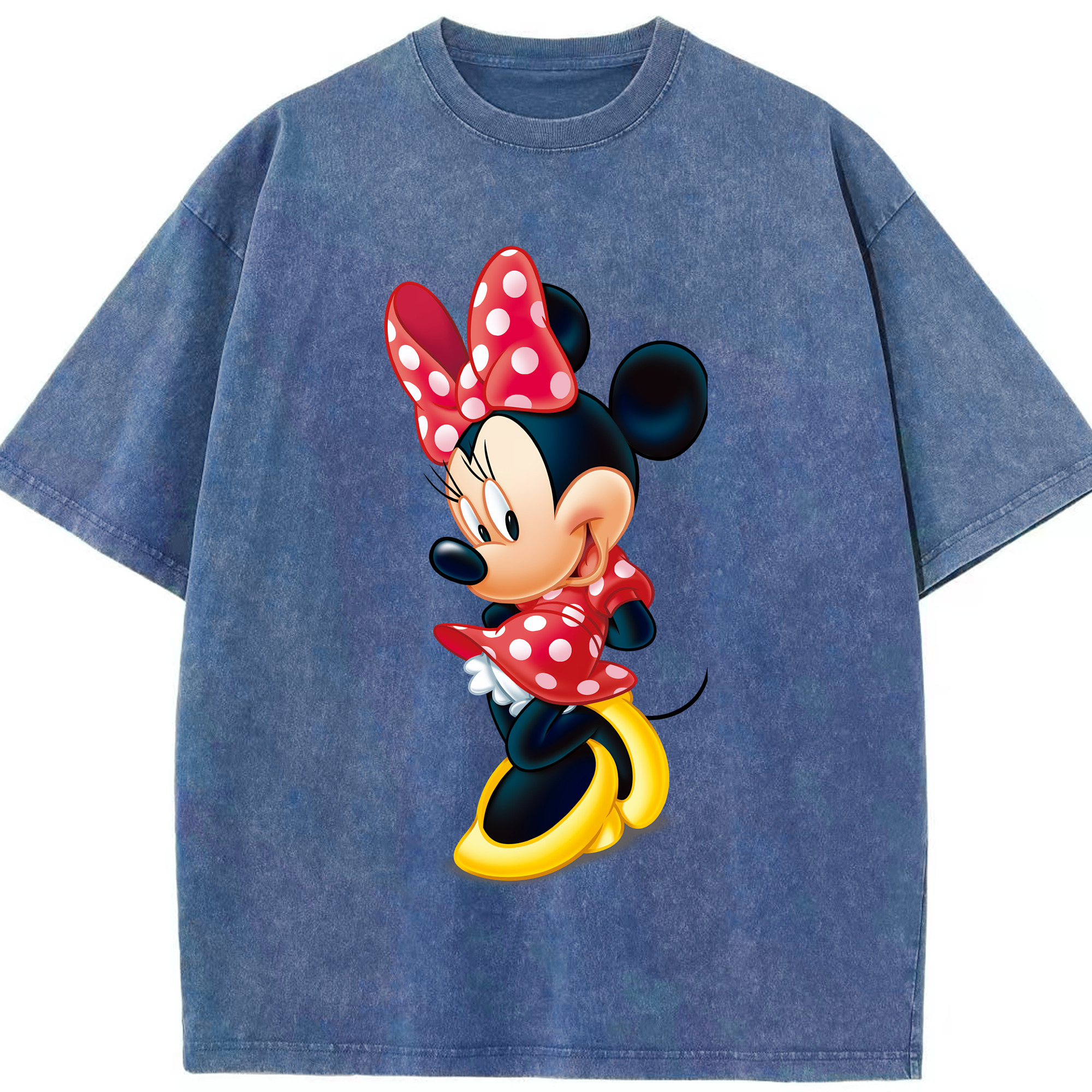 （画像用） ミッキーマウス Mickey Mouse 綿100% ヴィンテージ風 半袖Tシャツ（フロントプリント）