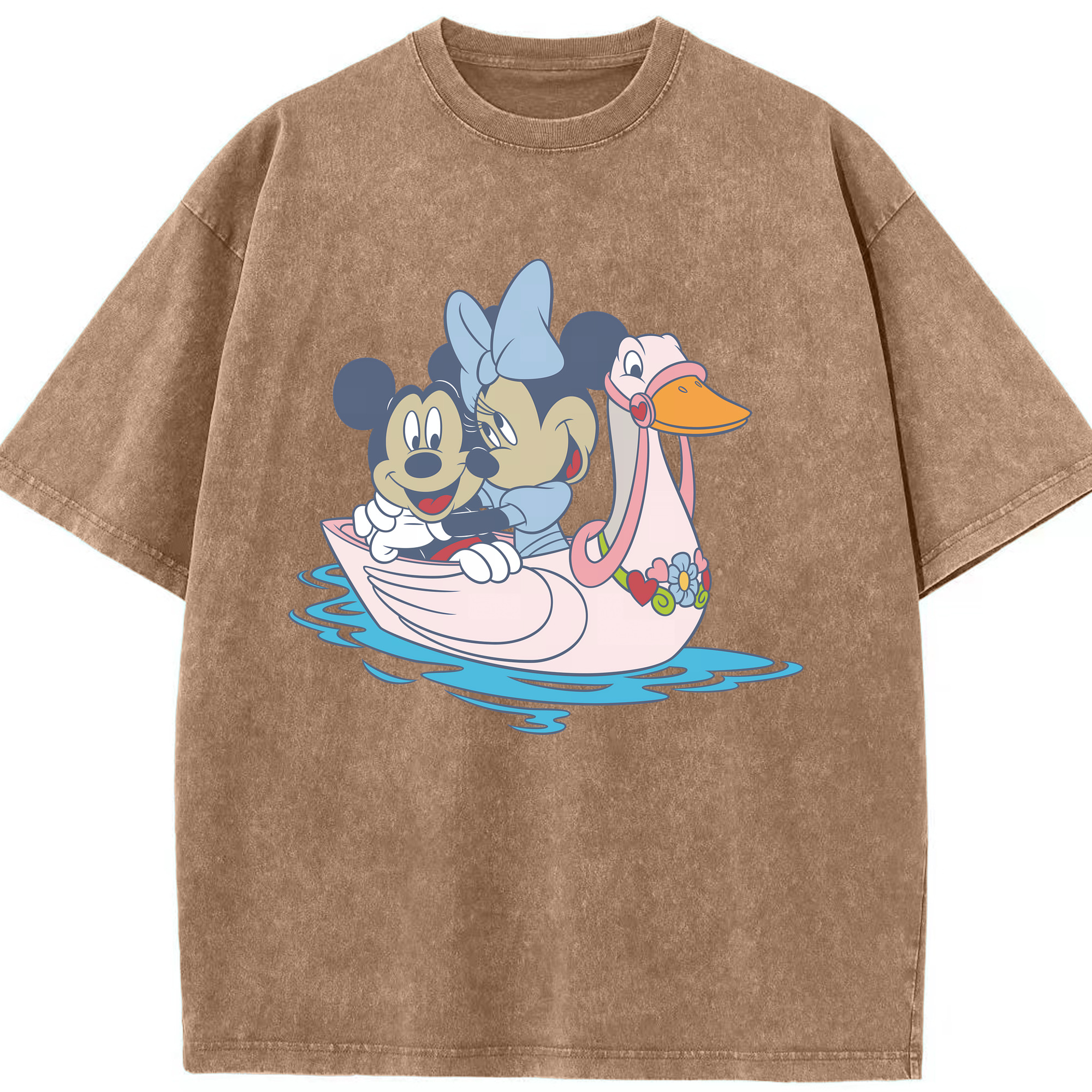 （画像用） ミッキーマウス Mickey Mouse 綿100% ヴィンテージ風 半袖Tシャツ（フロントプリント）