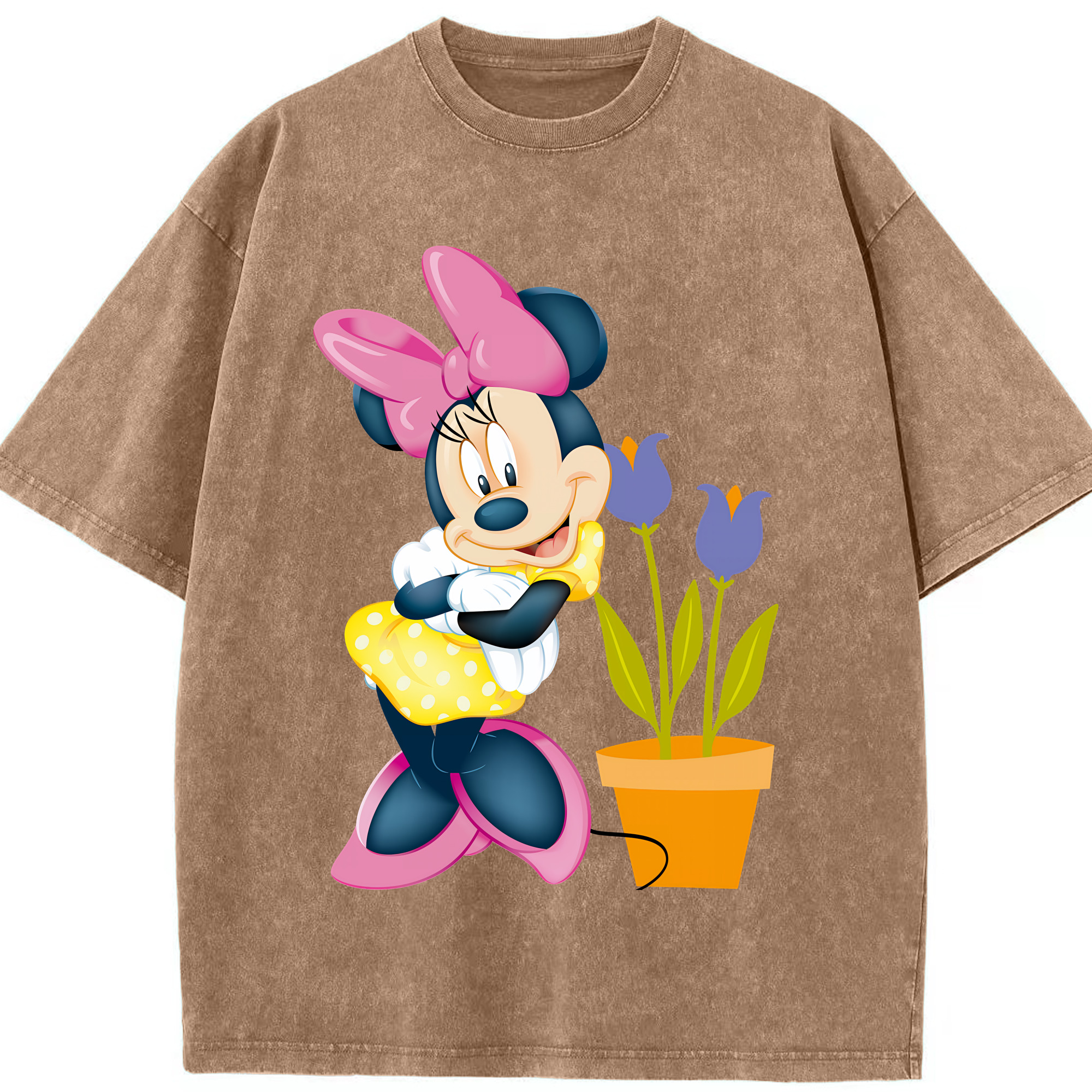 （画像用） ミッキーマウス Mickey Mouse 綿100% ヴィンテージ風 半袖Tシャツ（フロントプリント）