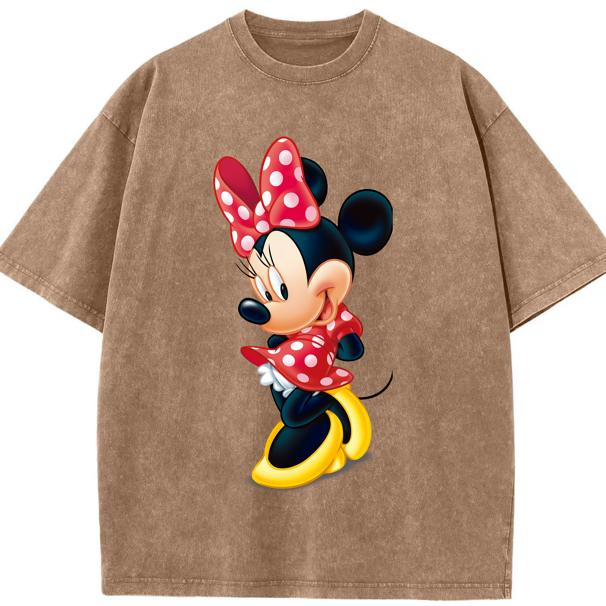 （画像用） ミッキーマウス Mickey Mouse 綿100% ヴィンテージ風 半袖Tシャツ（フロントプリント）