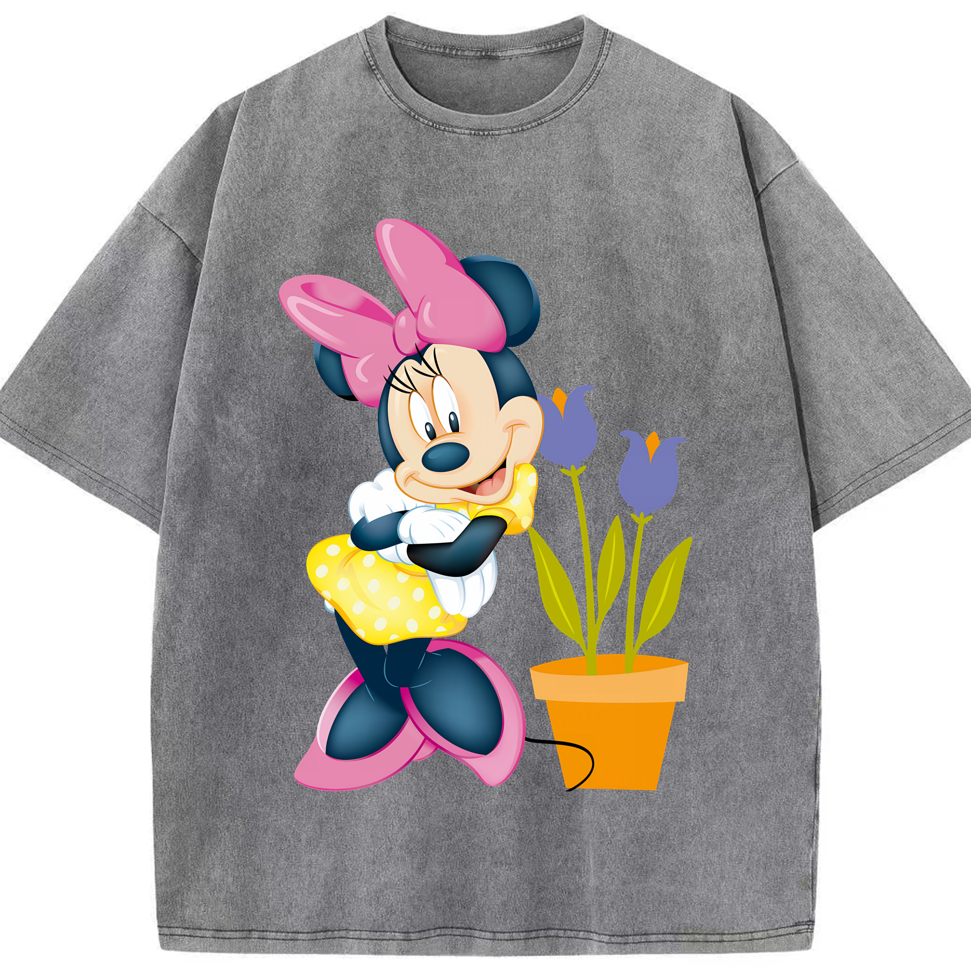 （画像用） ミッキーマウス Mickey Mouse 綿100% ヴィンテージ風 半袖Tシャツ（フロントプリント）