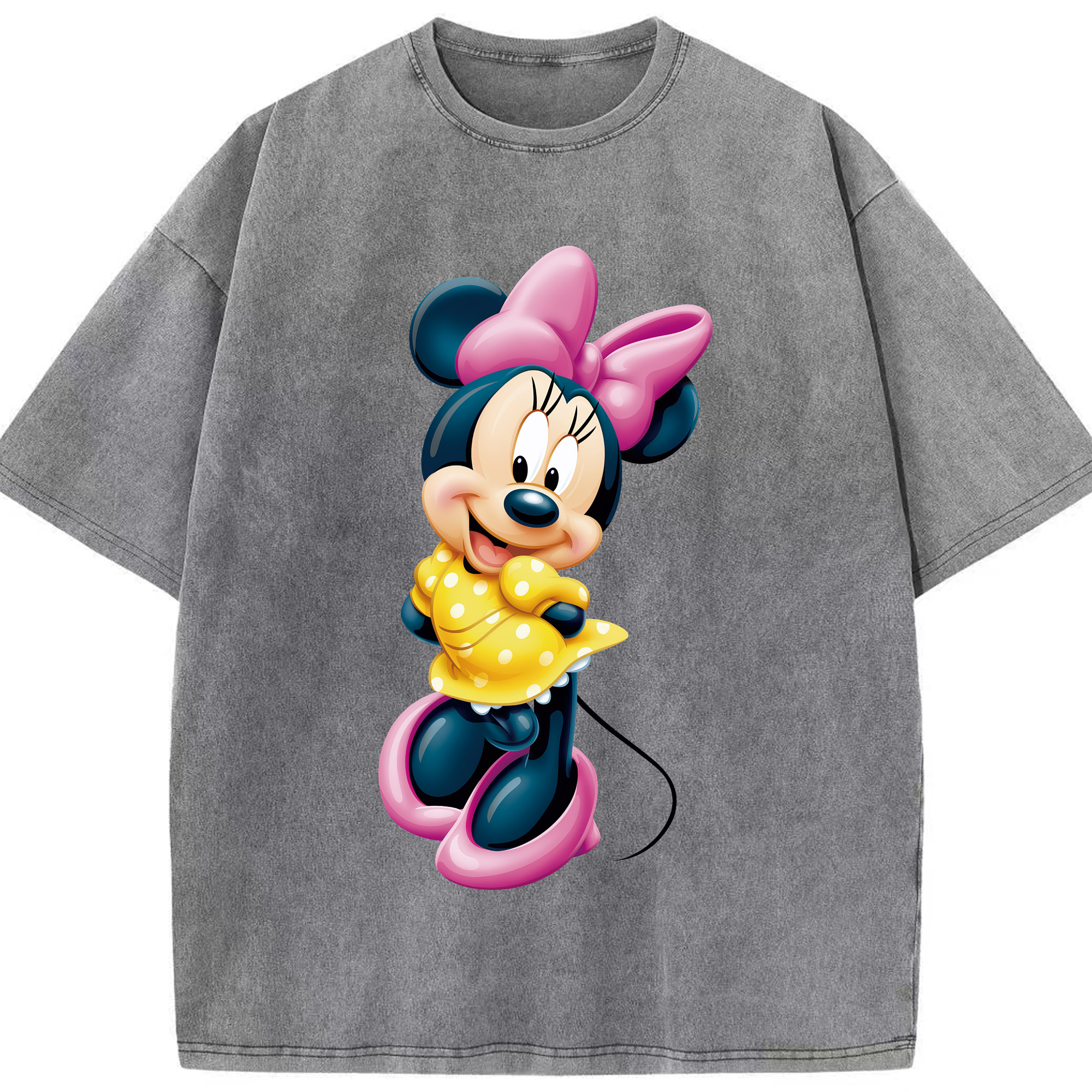（画像用） ミッキーマウス Mickey Mouse 綿100% ヴィンテージ風 半袖Tシャツ（フロントプリント）