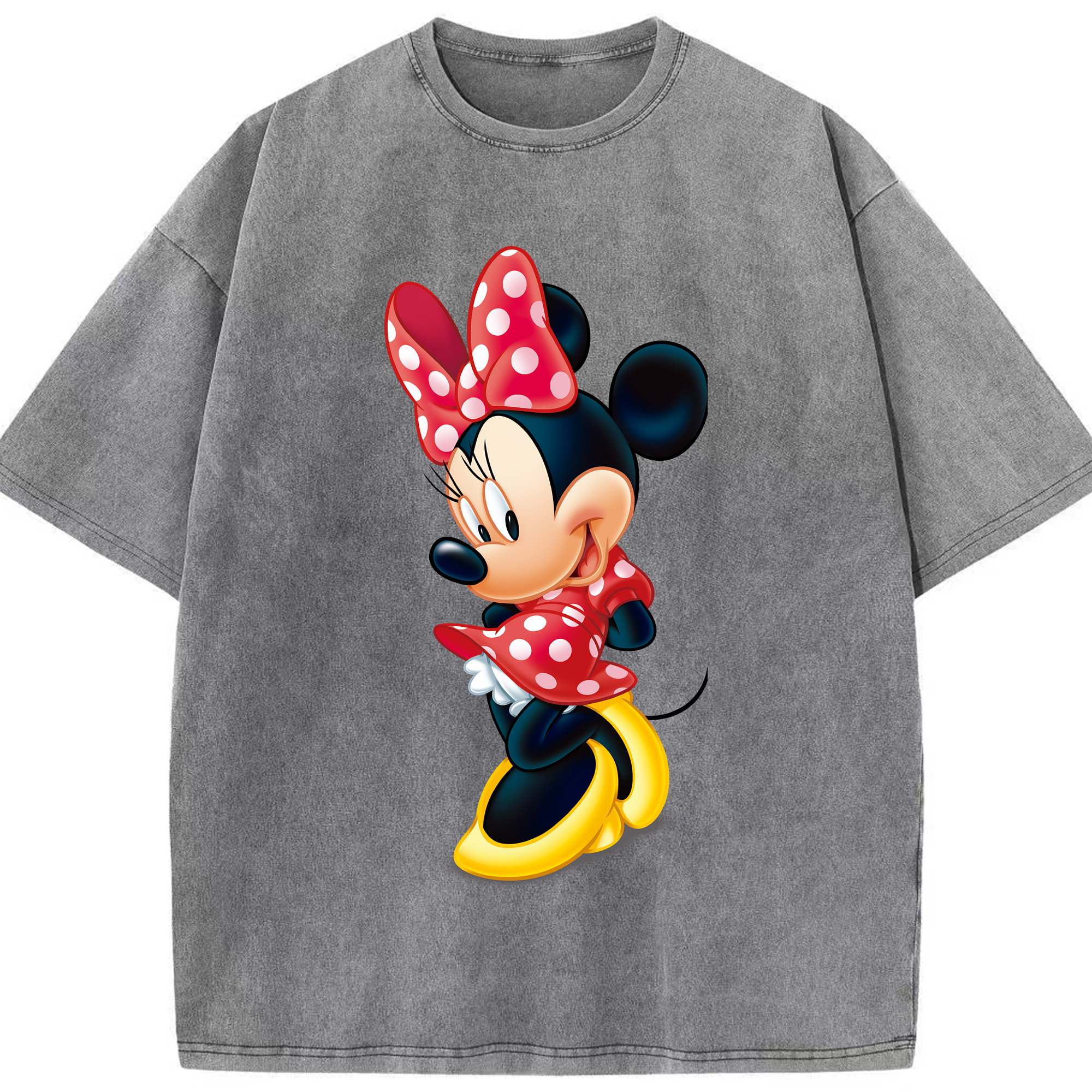 （画像用） ミッキーマウス Mickey Mouse 綿100% ヴィンテージ風 半袖Tシャツ（フロントプリント）