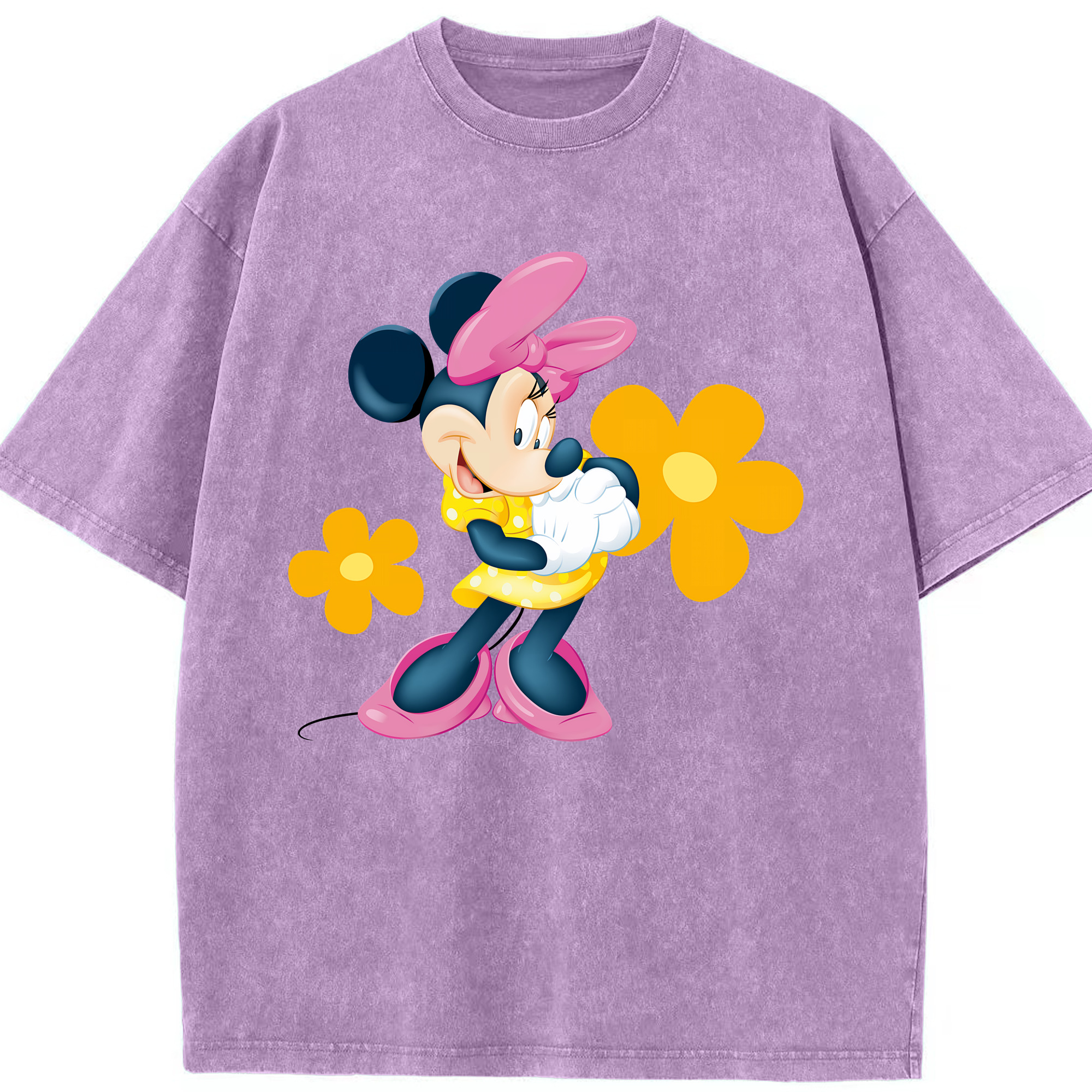 （画像用） ミッキーマウス Mickey Mouse 綿100% ヴィンテージ風 半袖Tシャツ（フロントプリント）
