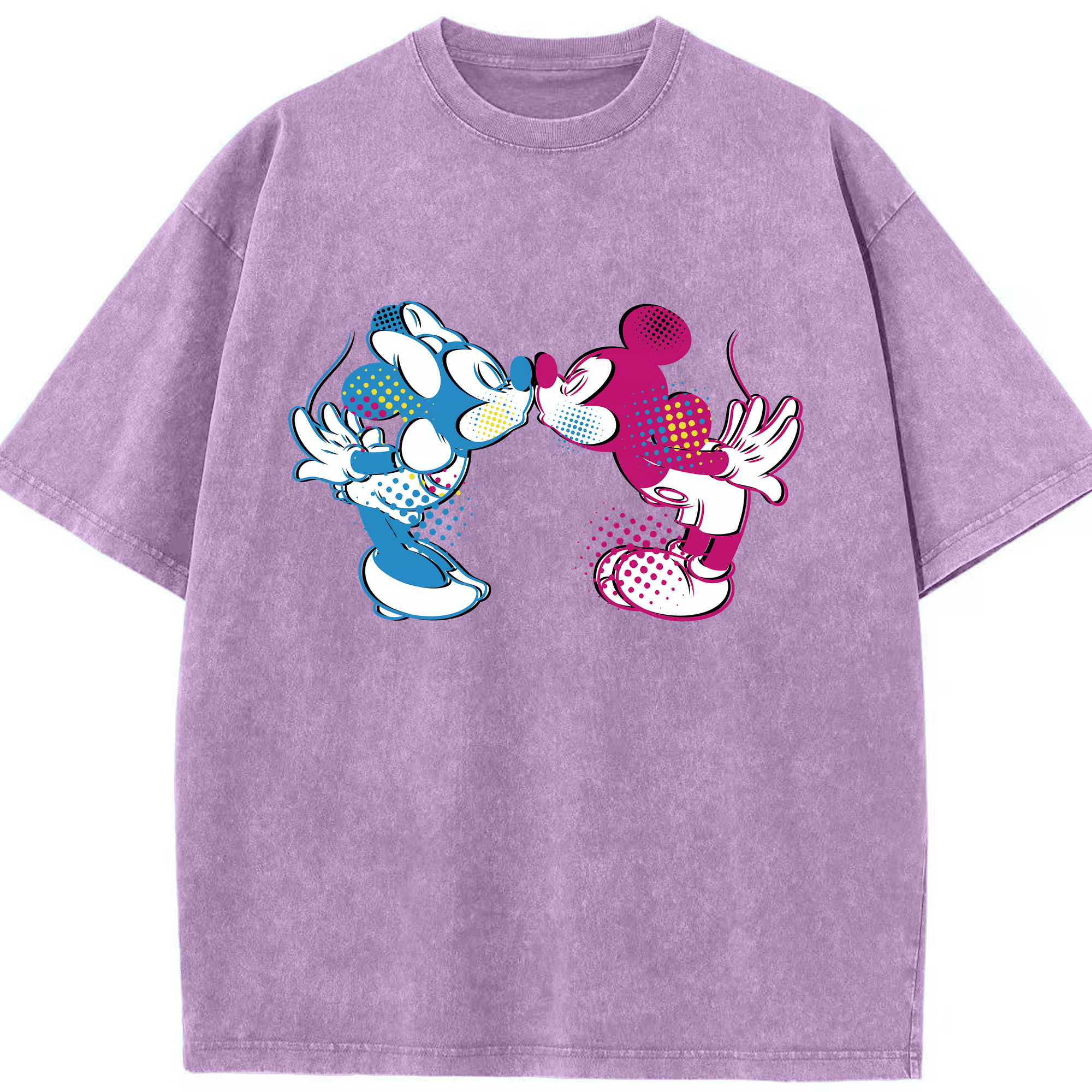 （画像用） ミッキーマウス Mickey Mouse 綿100% ヴィンテージ風 半袖Tシャツ（フロントプリント）