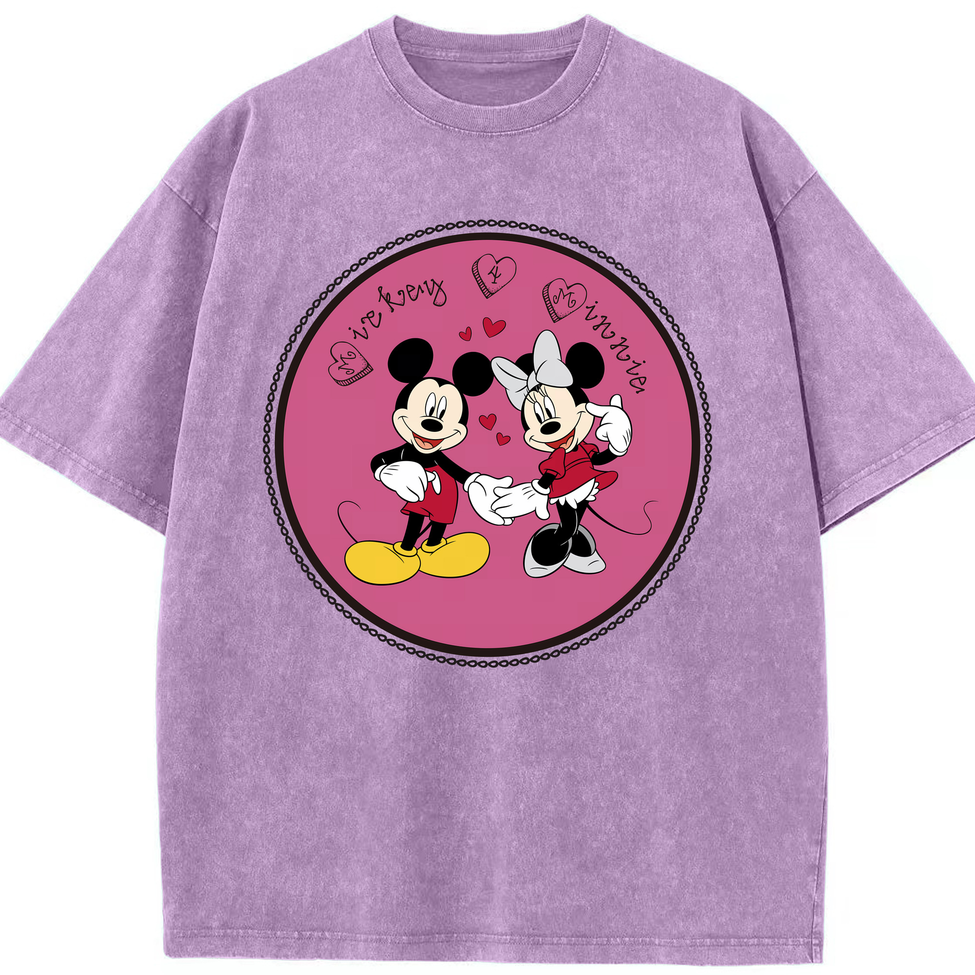 （画像用） ミッキーマウス Mickey Mouse 綿100% ヴィンテージ風 半袖Tシャツ（フロントプリント）