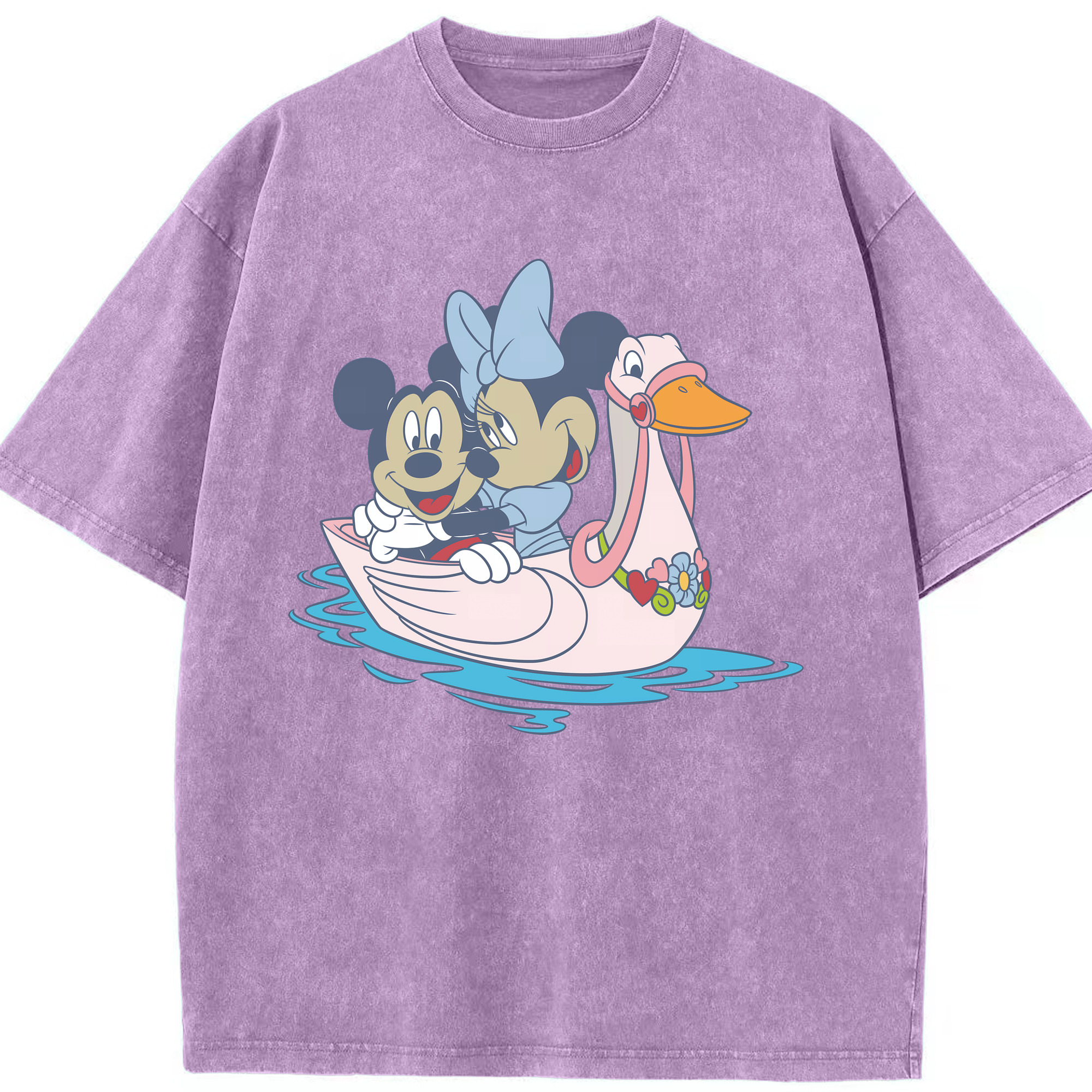 （画像用） ミッキーマウス Mickey Mouse 綿100% ヴィンテージ風 半袖Tシャツ（フロントプリント）