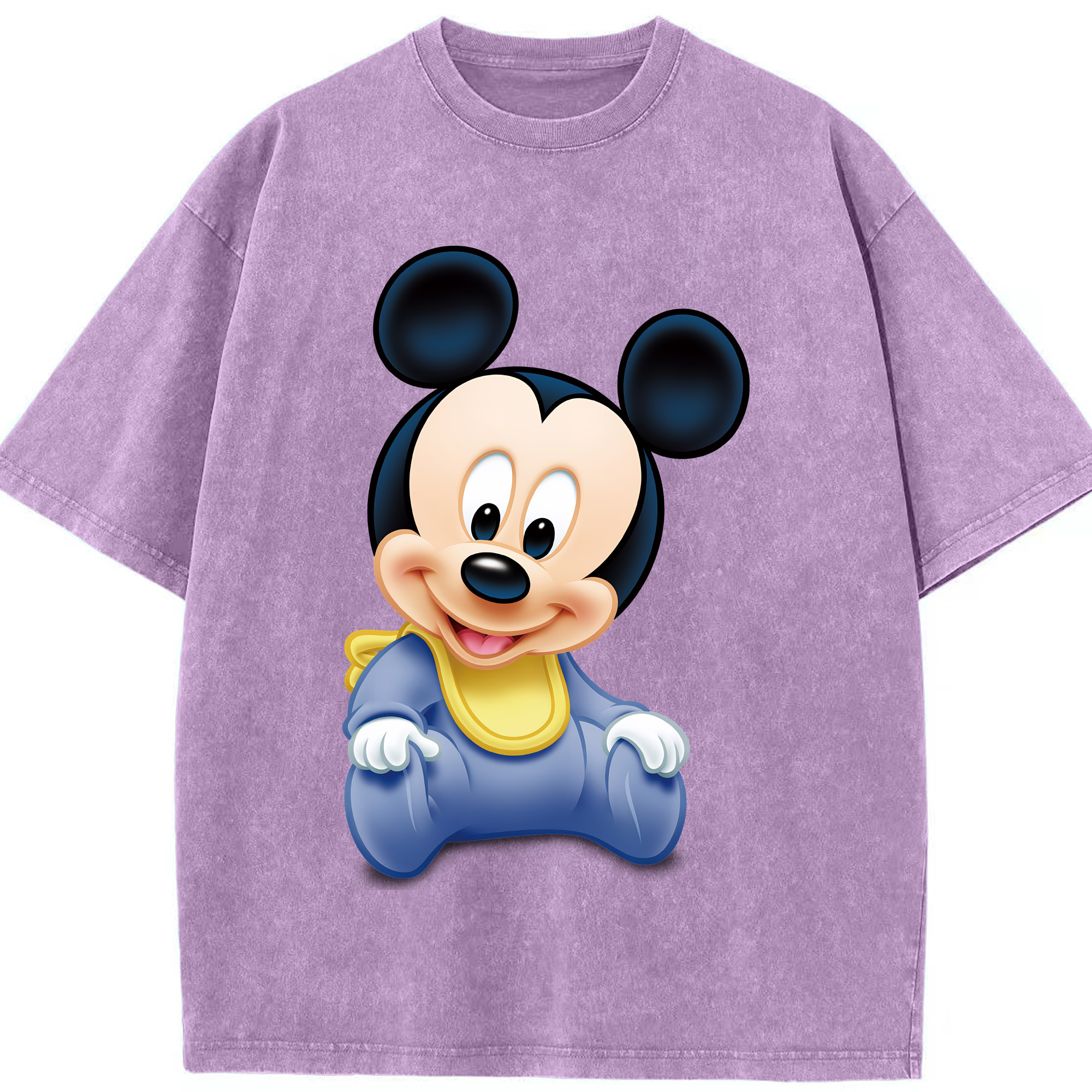 （画像用） ミッキーマウス Mickey Mouse 綿100% ヴィンテージ風 半袖Tシャツ（フロントプリント）