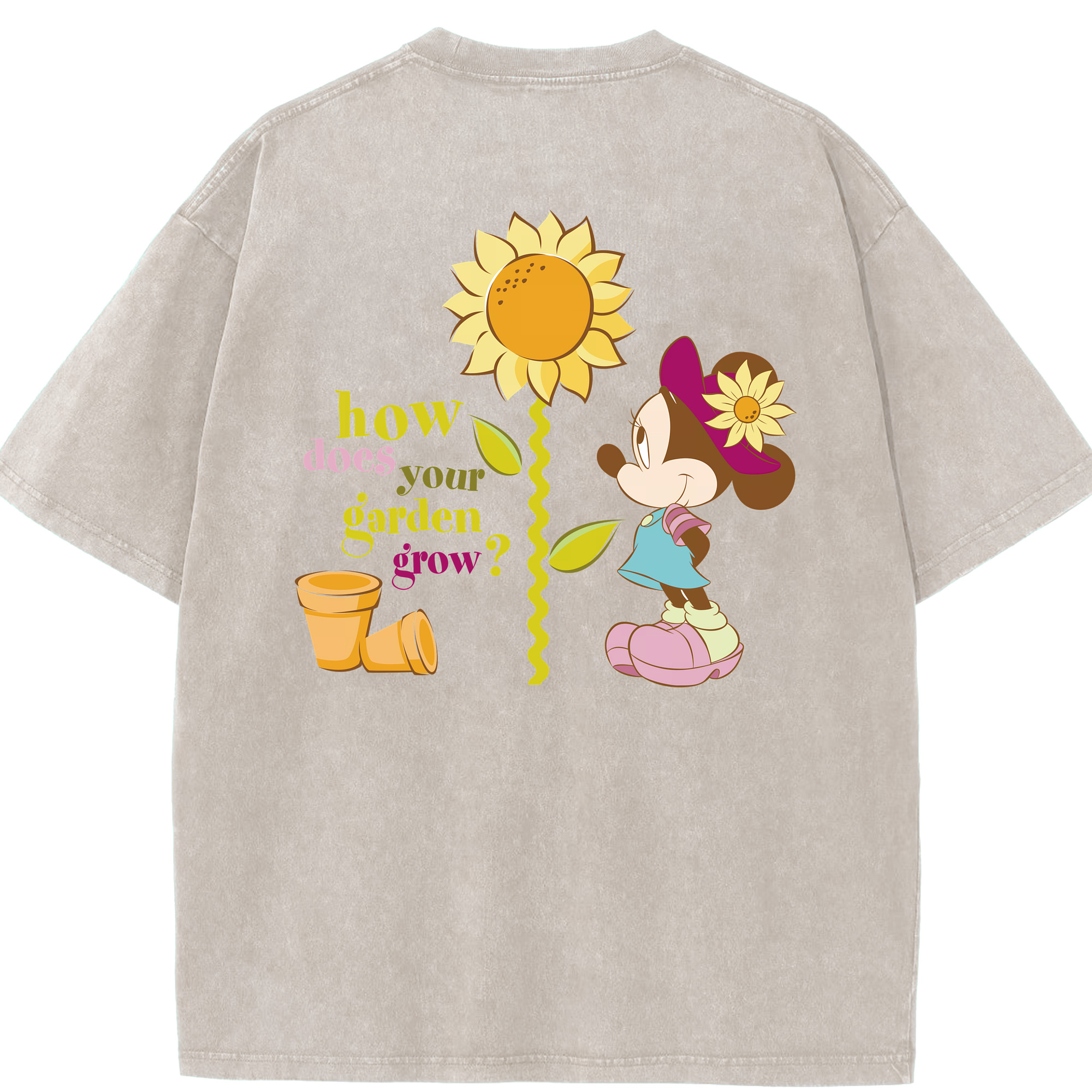 （画像用） ミッキーマウス Mickey Mouse 綿100% ヴィンテージ風 半袖Tシャツ（背面プリント）