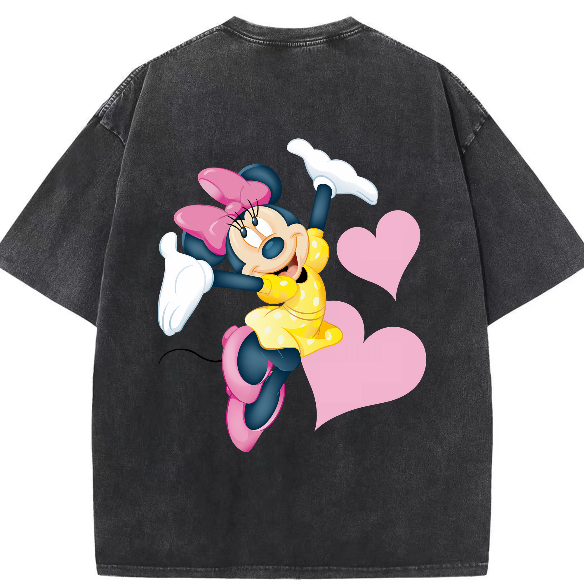 （画像用） ミッキーマウス Mickey Mouse 綿100% ヴィンテージ風 半袖Tシャツ（背面プリント）