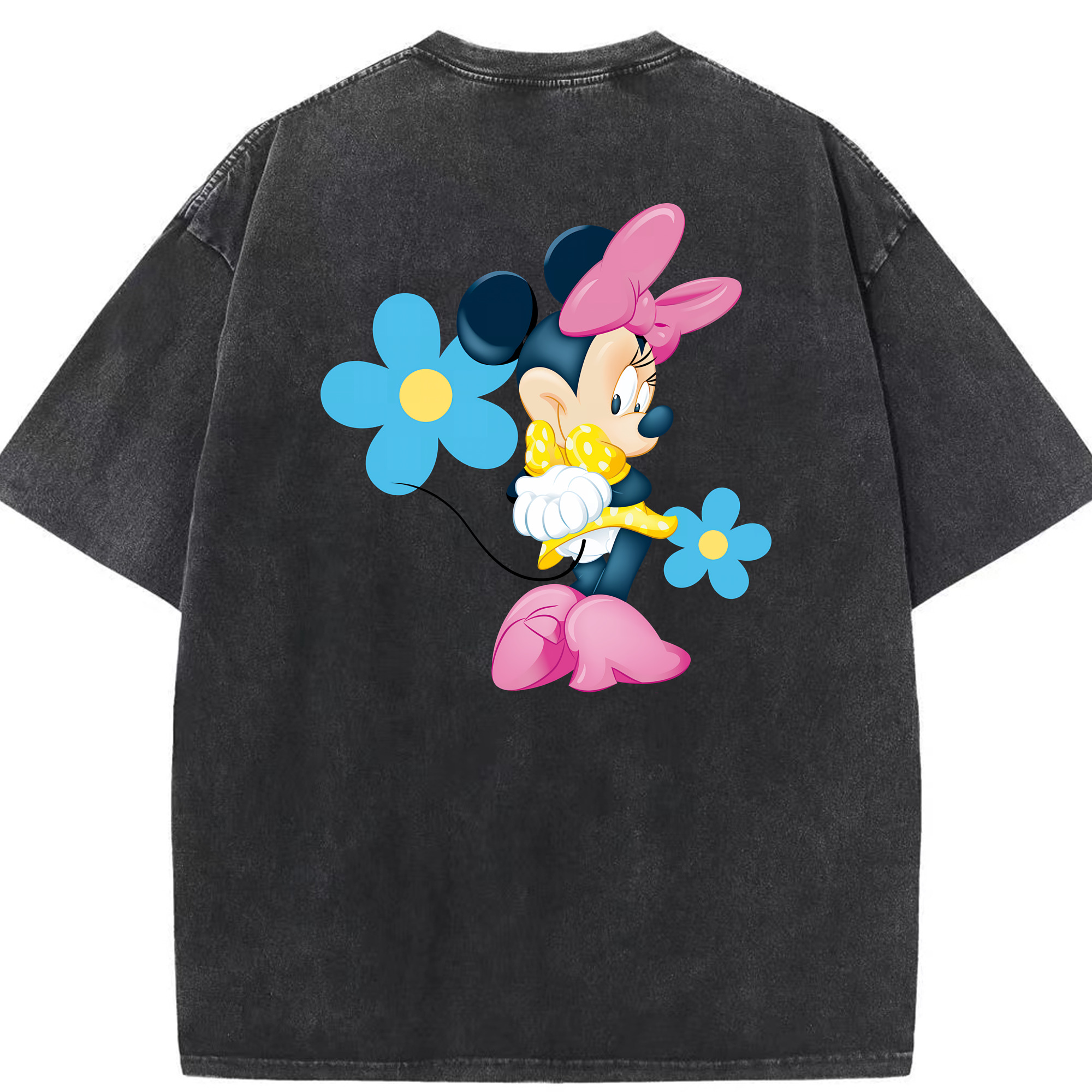 （画像用） ミッキーマウス Mickey Mouse 綿100% ヴィンテージ風 半袖Tシャツ（背面プリント）