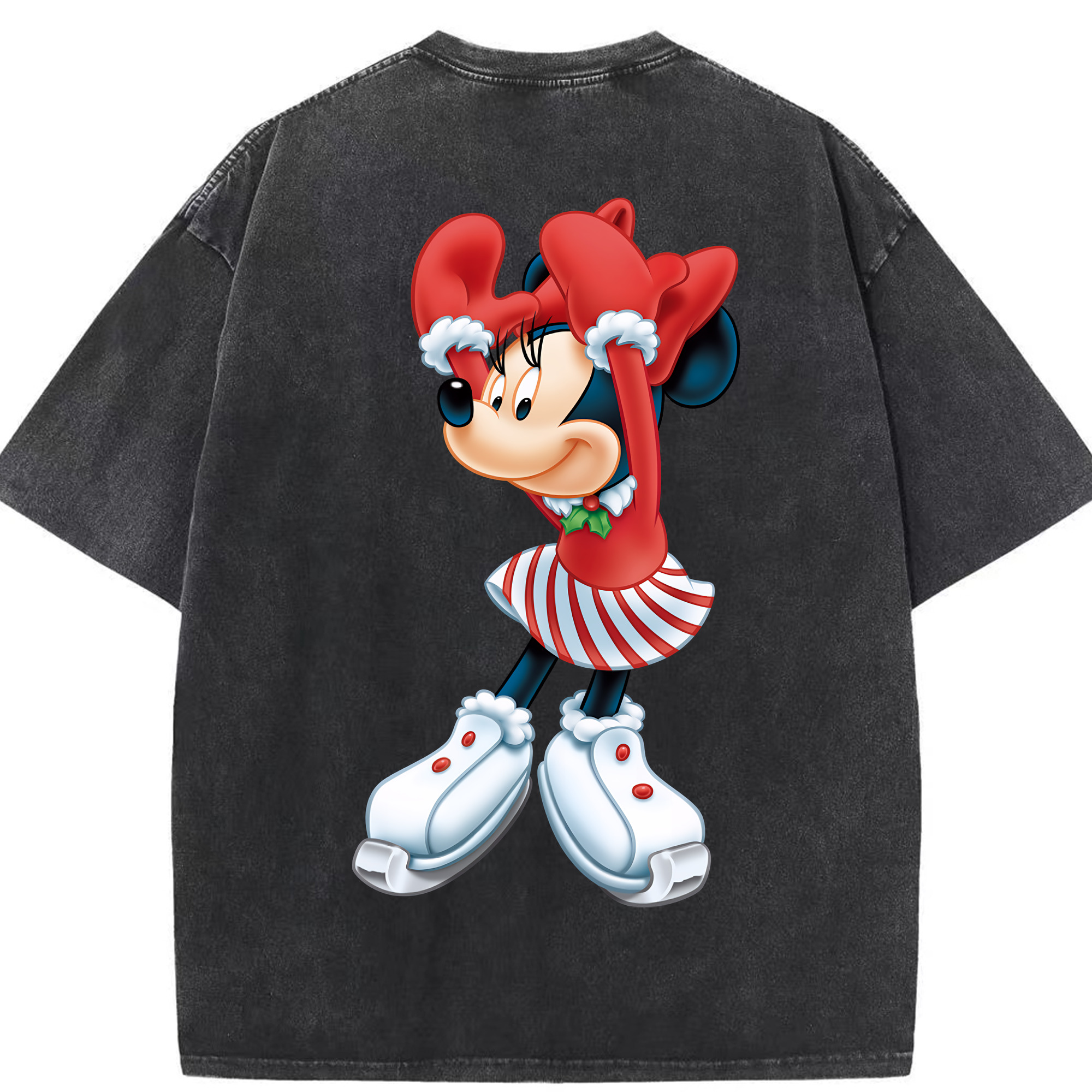 （画像用） ミッキーマウス Mickey Mouse 綿100% ヴィンテージ風 半袖Tシャツ（背面プリント）