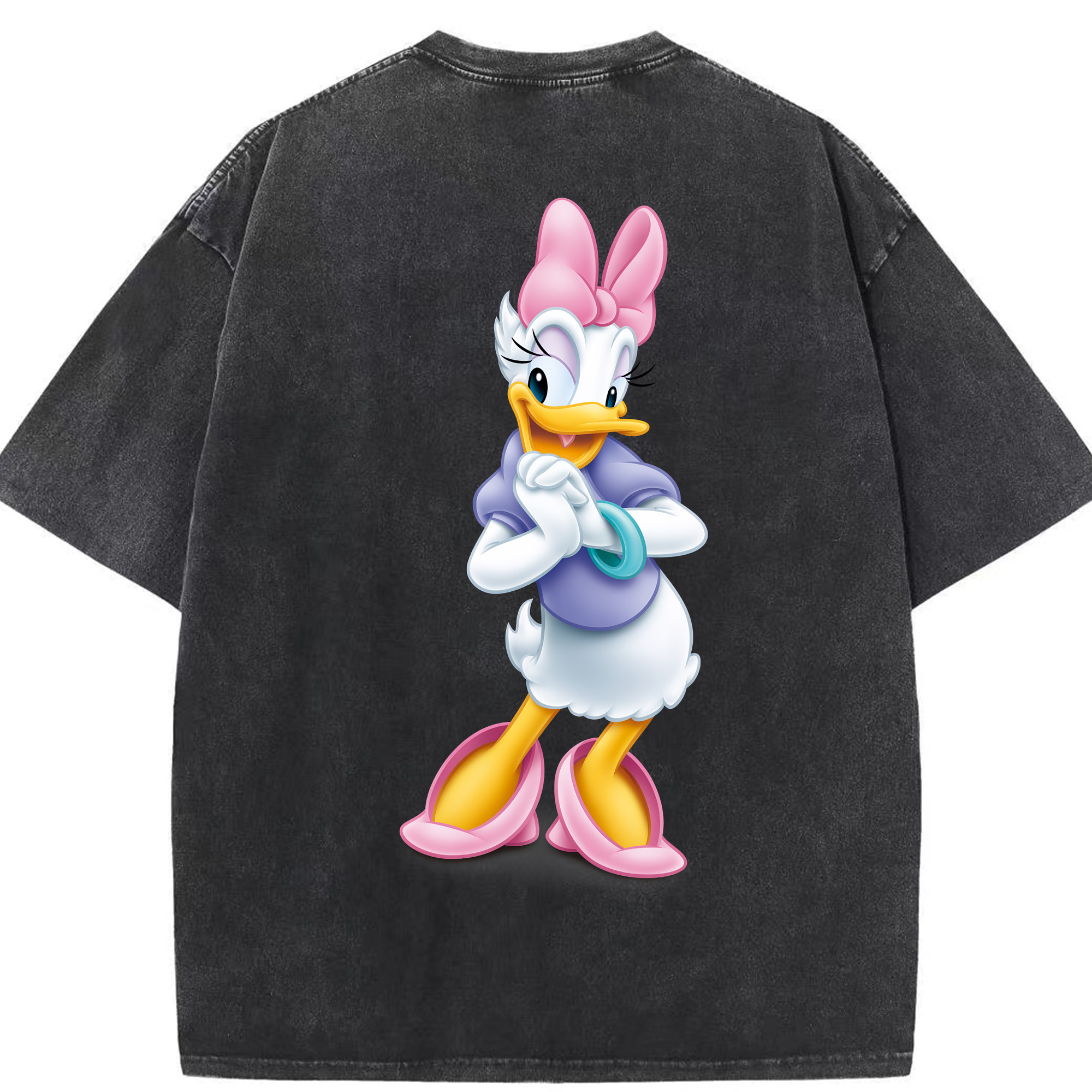 （画像用） ミッキーマウス Mickey Mouse 綿100% ヴィンテージ風 半袖Tシャツ（背面プリント）