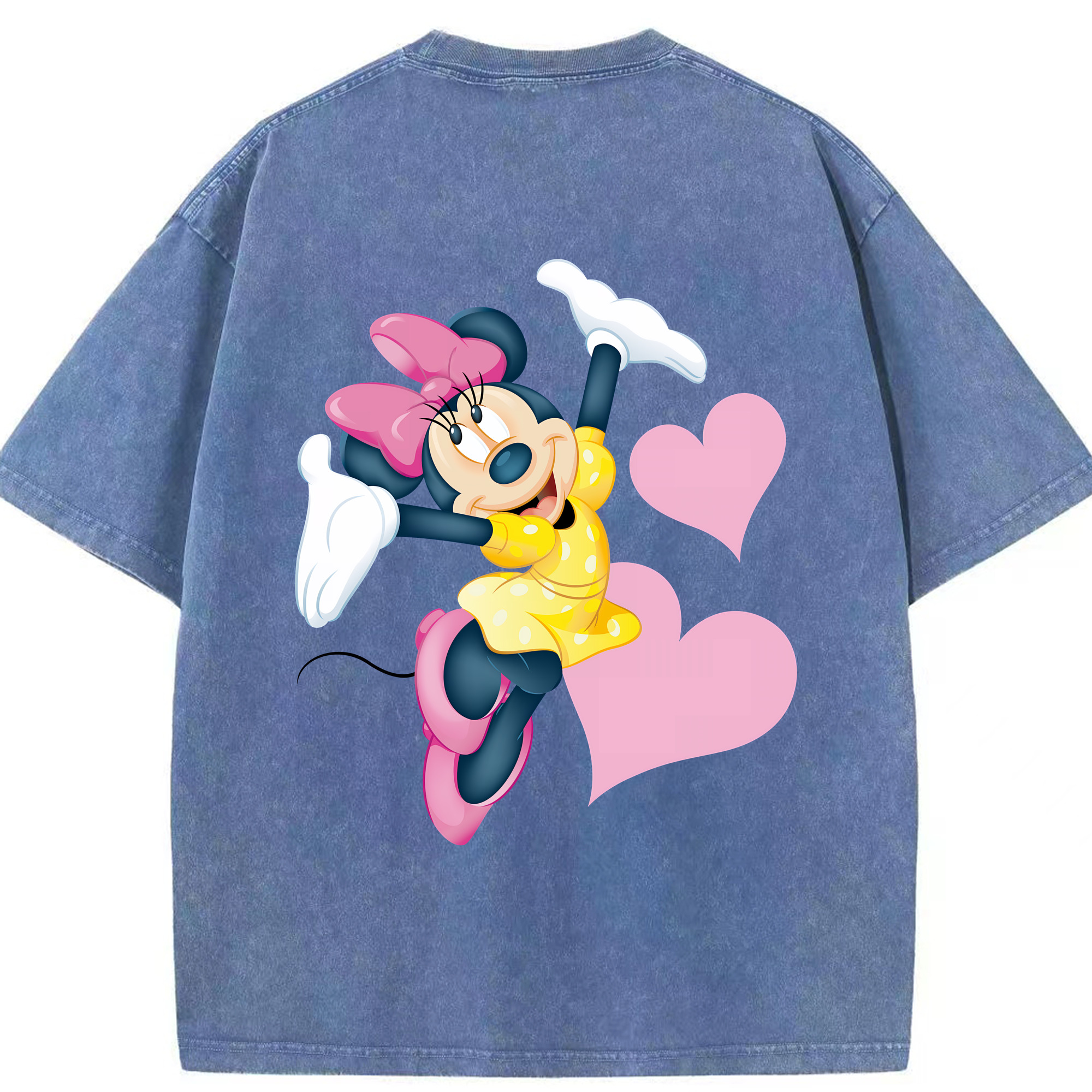 （画像用） ミッキーマウス Mickey Mouse 綿100% ヴィンテージ風 半袖Tシャツ（背面プリント）