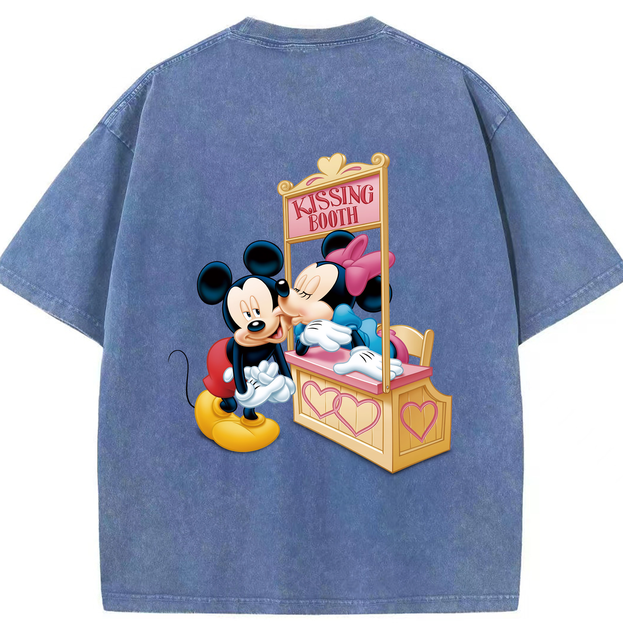 （画像用） ミッキーマウス Mickey Mouse 綿100% ヴィンテージ風 半袖Tシャツ（背面プリント）