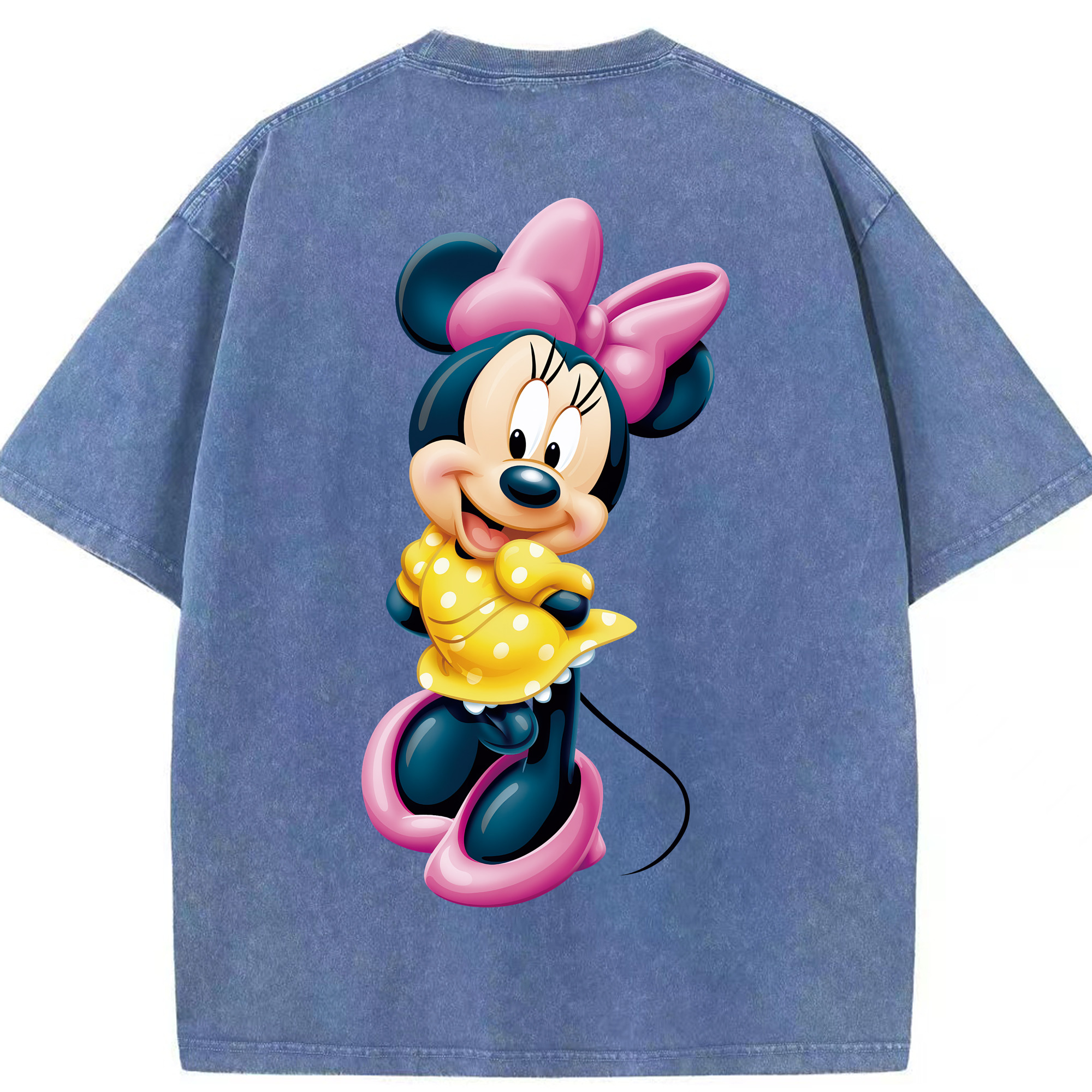 （画像用） ミッキーマウス Mickey Mouse 綿100% ヴィンテージ風 半袖Tシャツ（背面プリント）