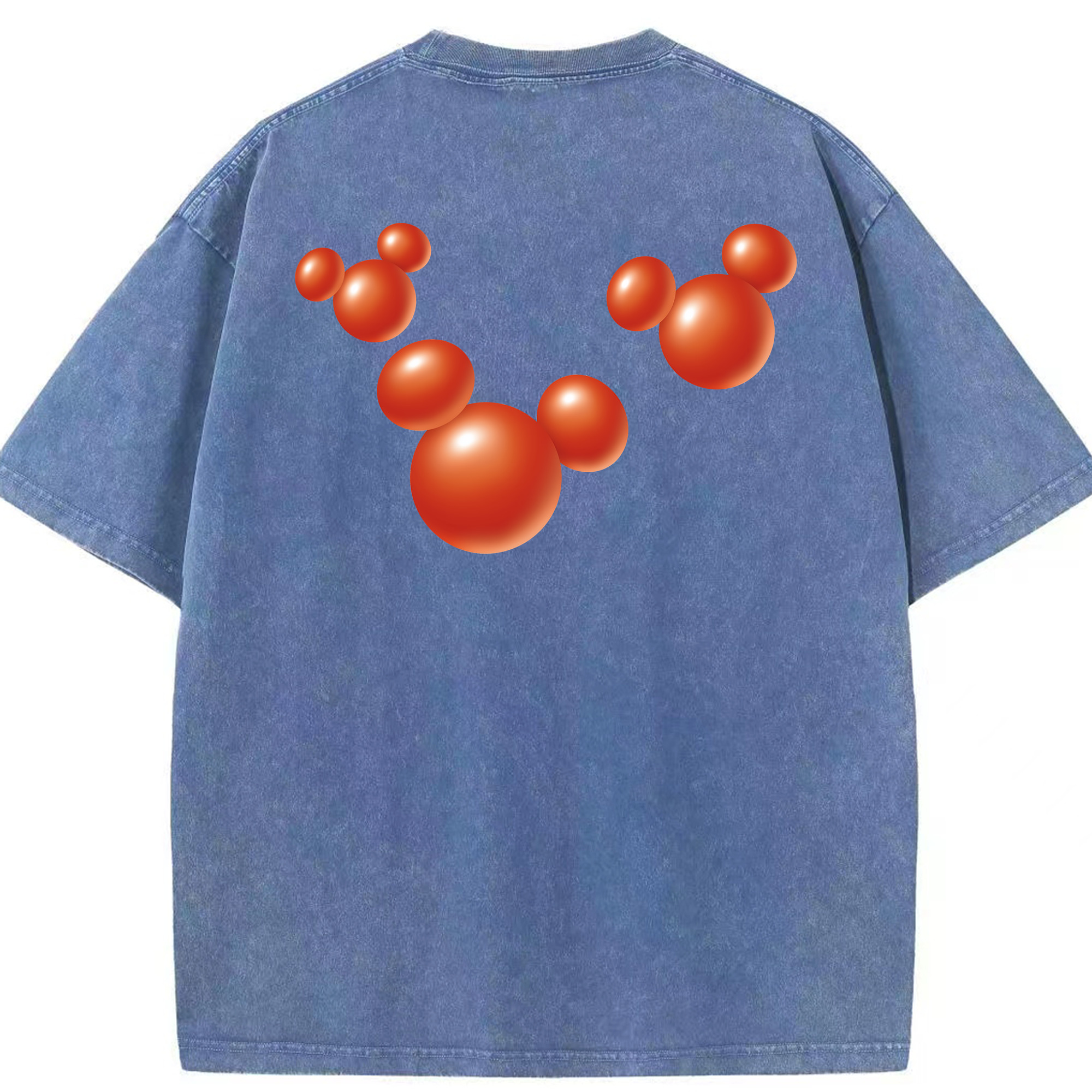 （画像用） ミッキーマウス Mickey Mouse 綿100% ヴィンテージ風 半袖Tシャツ（背面プリント）
