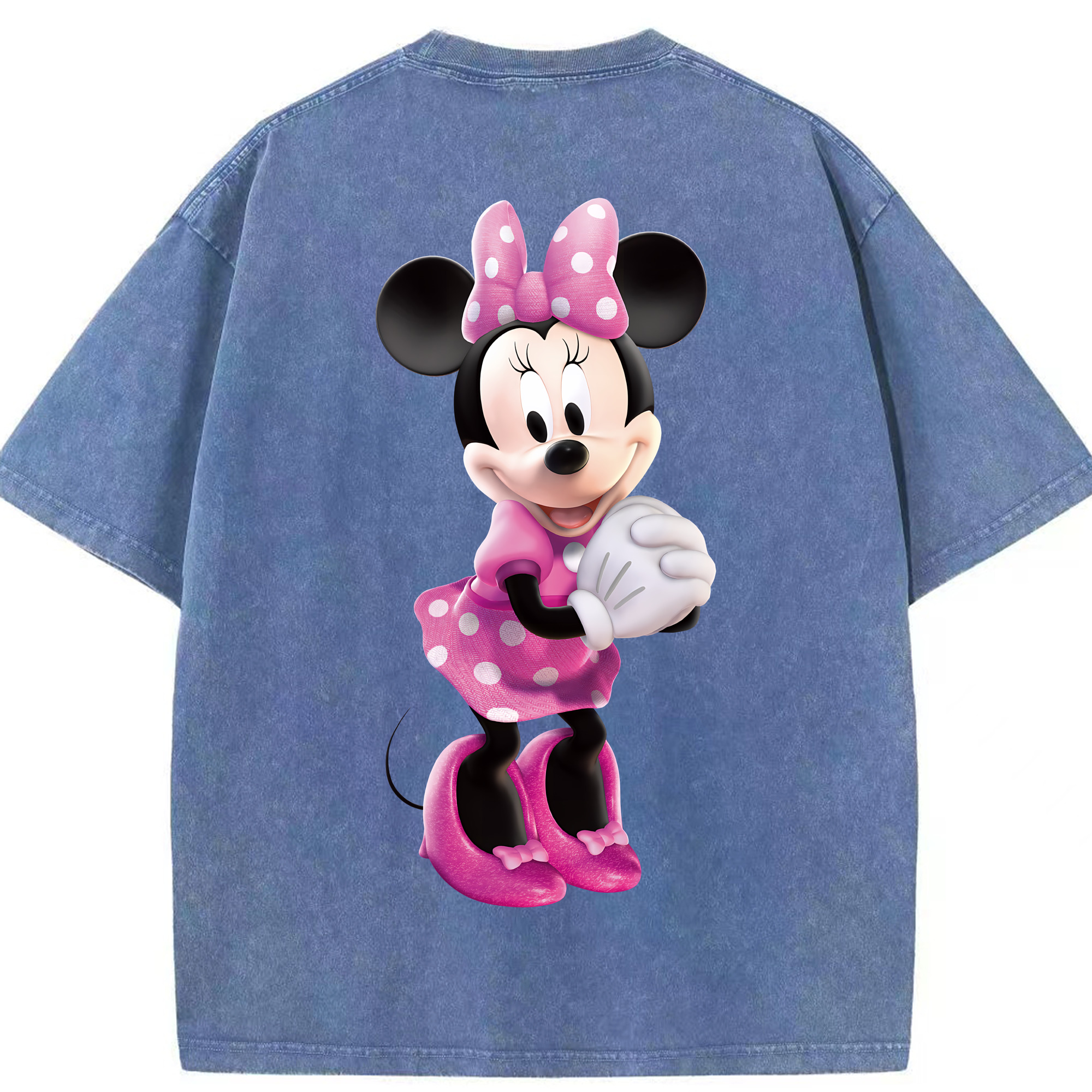 （画像用） ミッキーマウス Mickey Mouse 綿100% ヴィンテージ風 半袖Tシャツ（背面プリント）