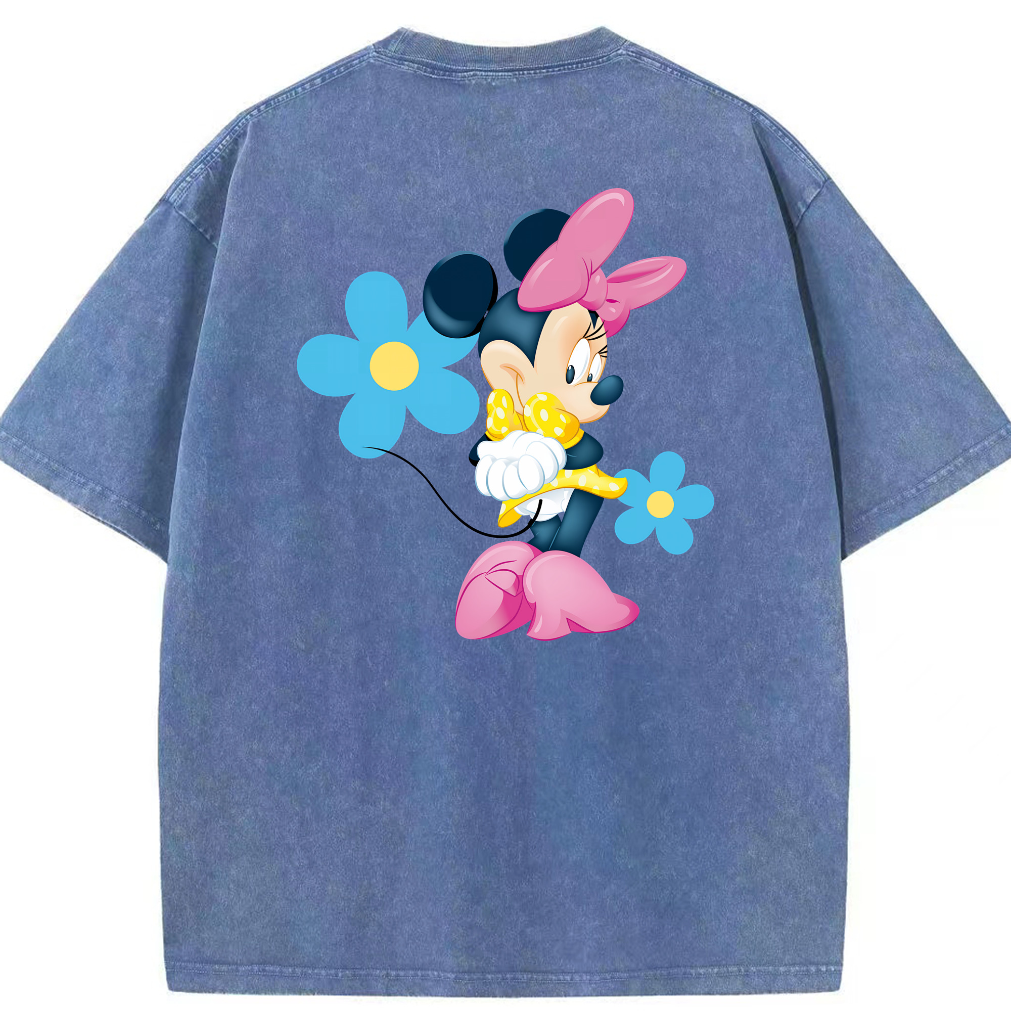 （画像用） ミッキーマウス Mickey Mouse 綿100% ヴィンテージ風 半袖Tシャツ（背面プリント）
