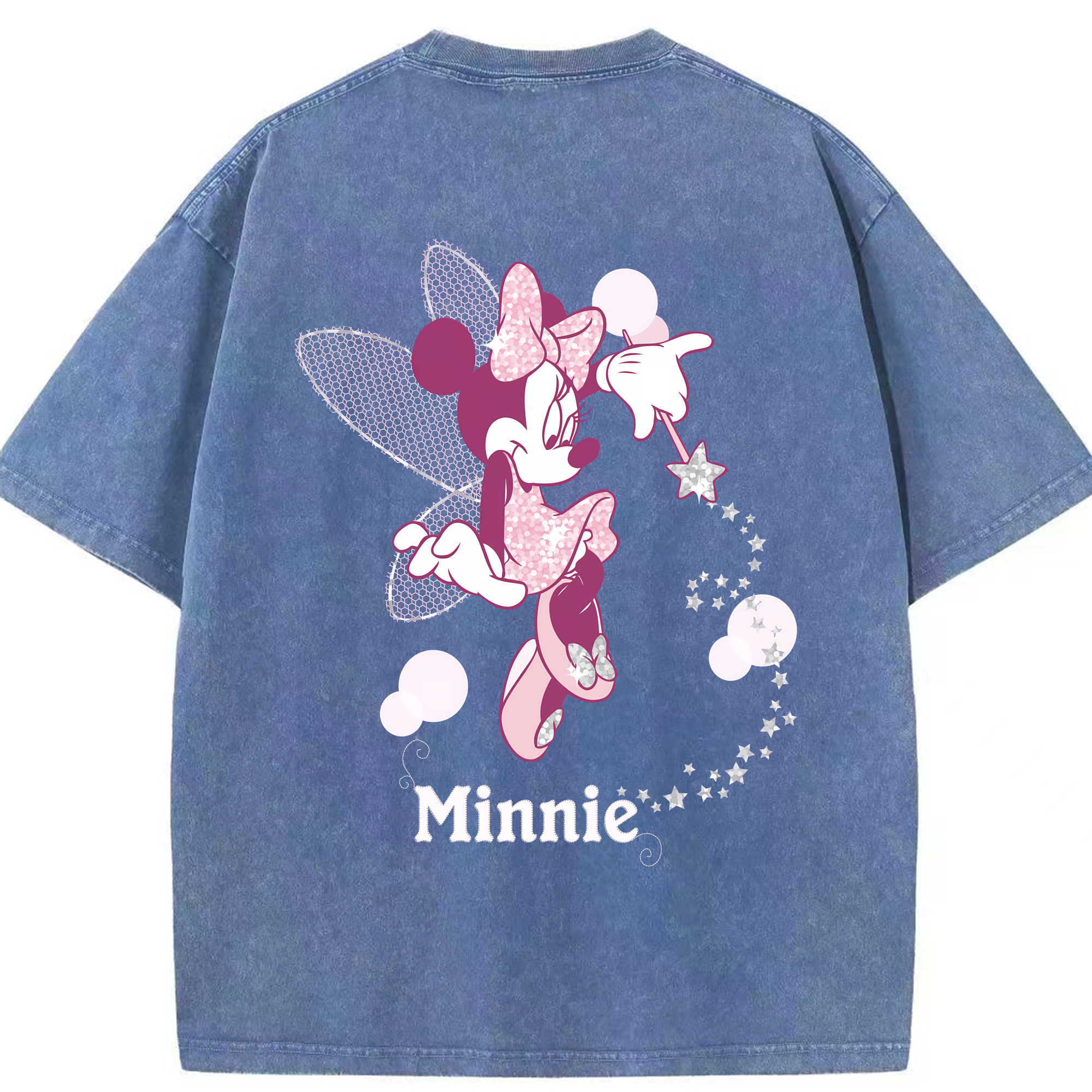 （画像用） ミッキーマウス Mickey Mouse 綿100% ヴィンテージ風 半袖Tシャツ（背面プリント）