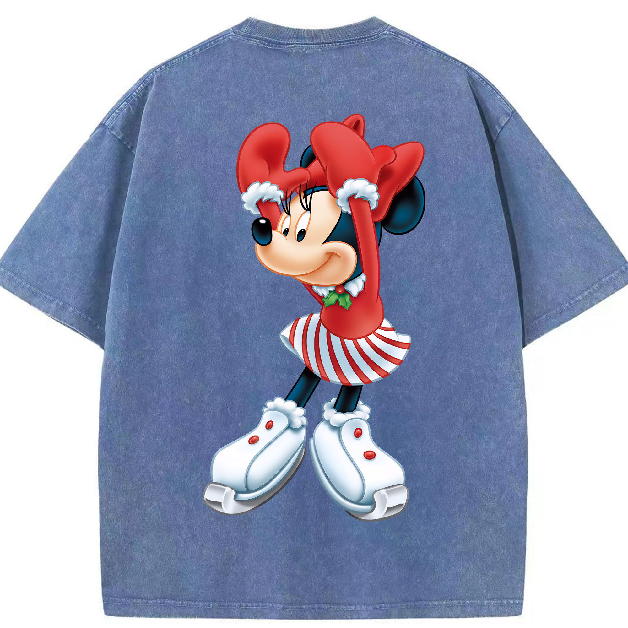 （画像用） ミッキーマウス Mickey Mouse 綿100% ヴィンテージ風 半袖Tシャツ（背面プリント）