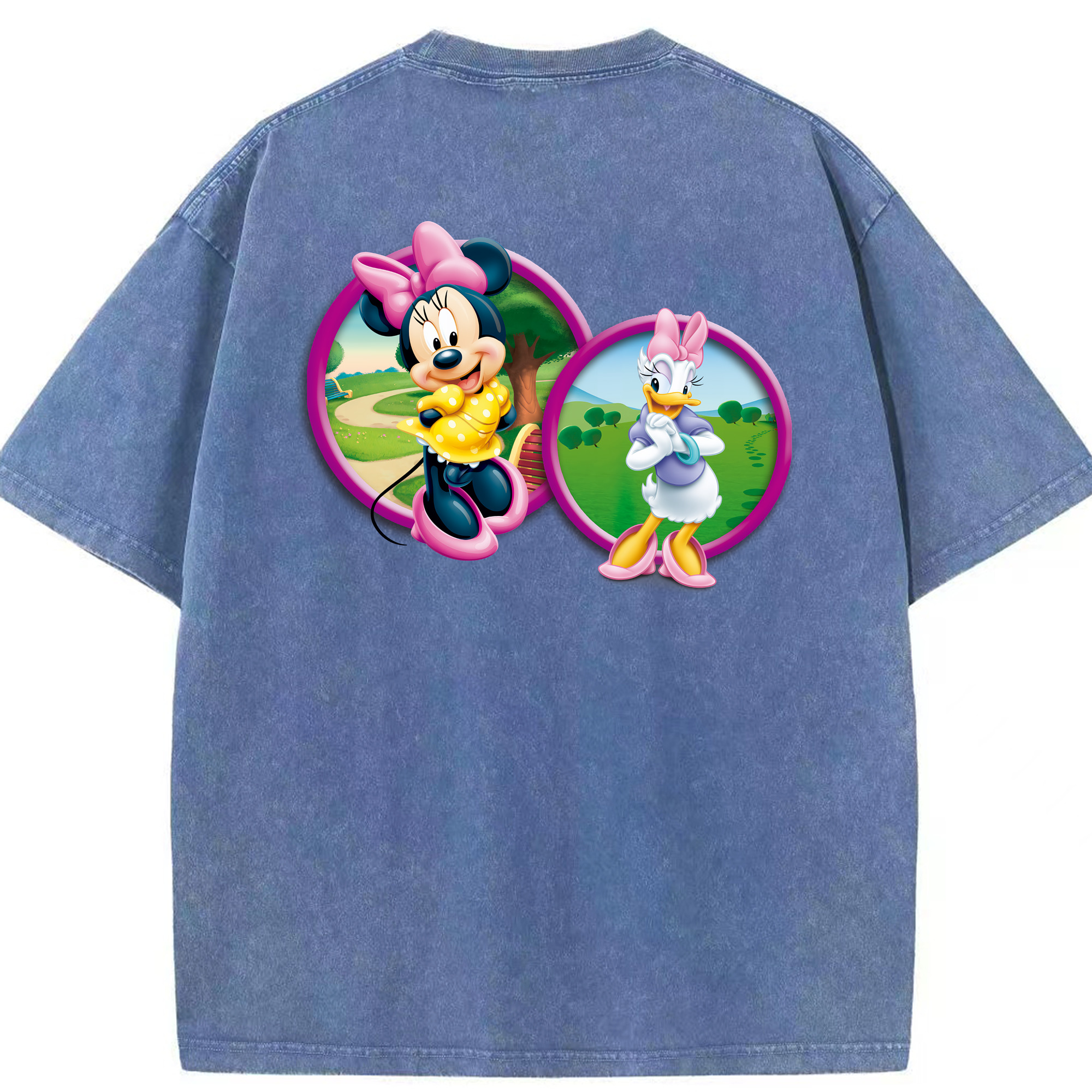 （画像用） ミッキーマウス Mickey Mouse 綿100% ヴィンテージ風 半袖Tシャツ（背面プリント）