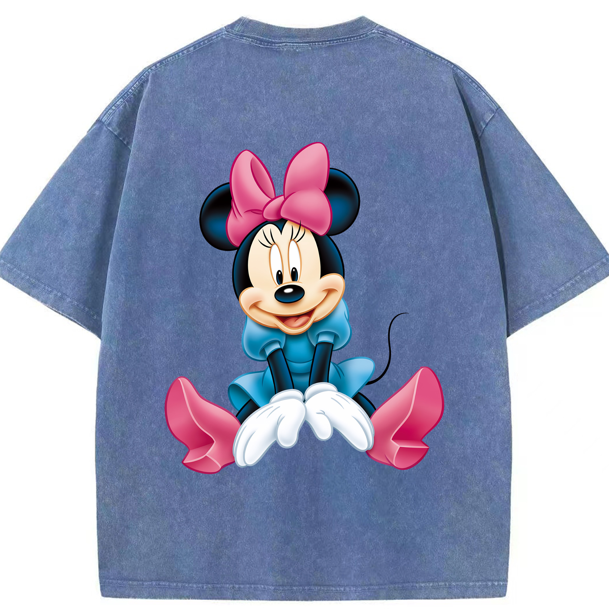 （画像用） ミッキーマウス Mickey Mouse 綿100% ヴィンテージ風 半袖Tシャツ（背面プリント）