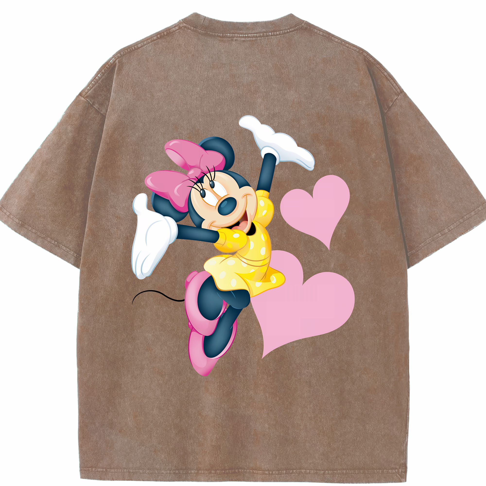 （画像用） ミッキーマウス Mickey Mouse 綿100% ヴィンテージ風 半袖Tシャツ（背面プリント）