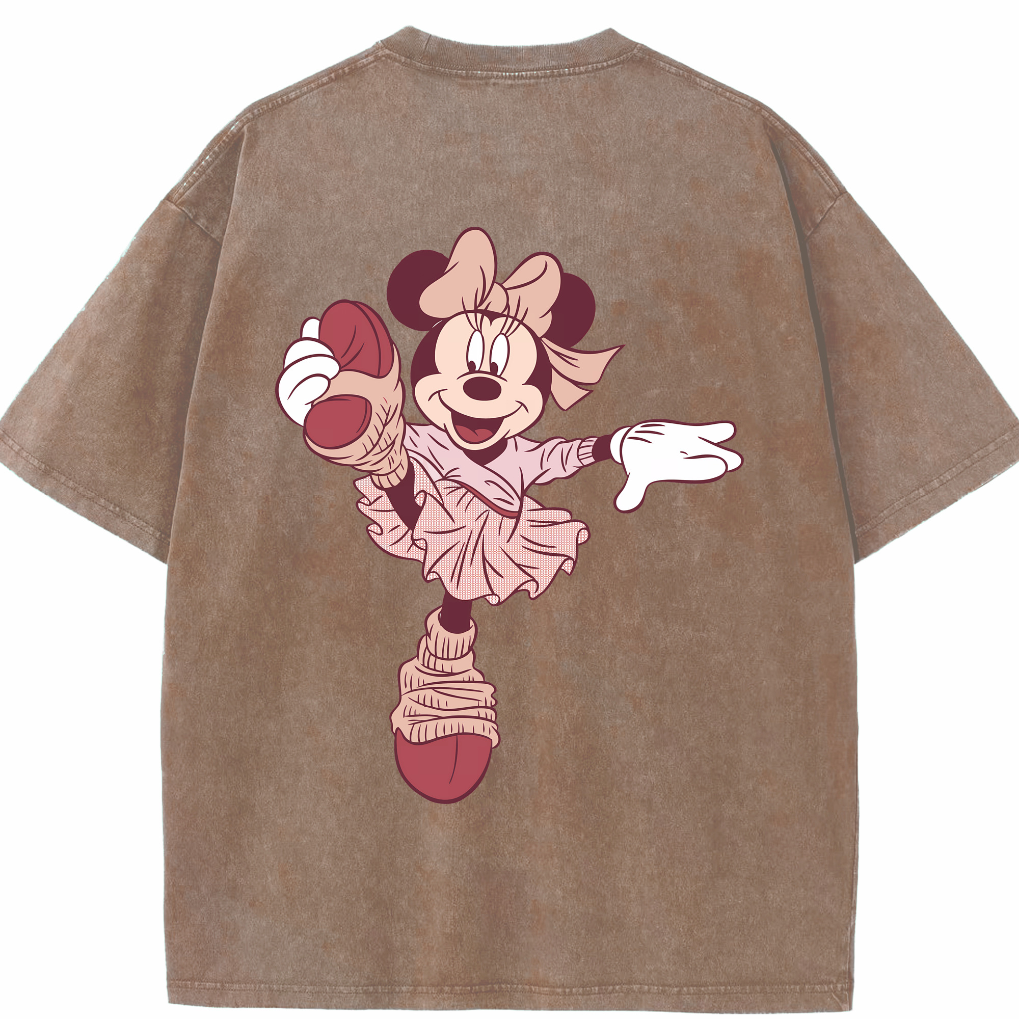 （画像用） ミッキーマウス Mickey Mouse 綿100% ヴィンテージ風 半袖Tシャツ（背面プリント）