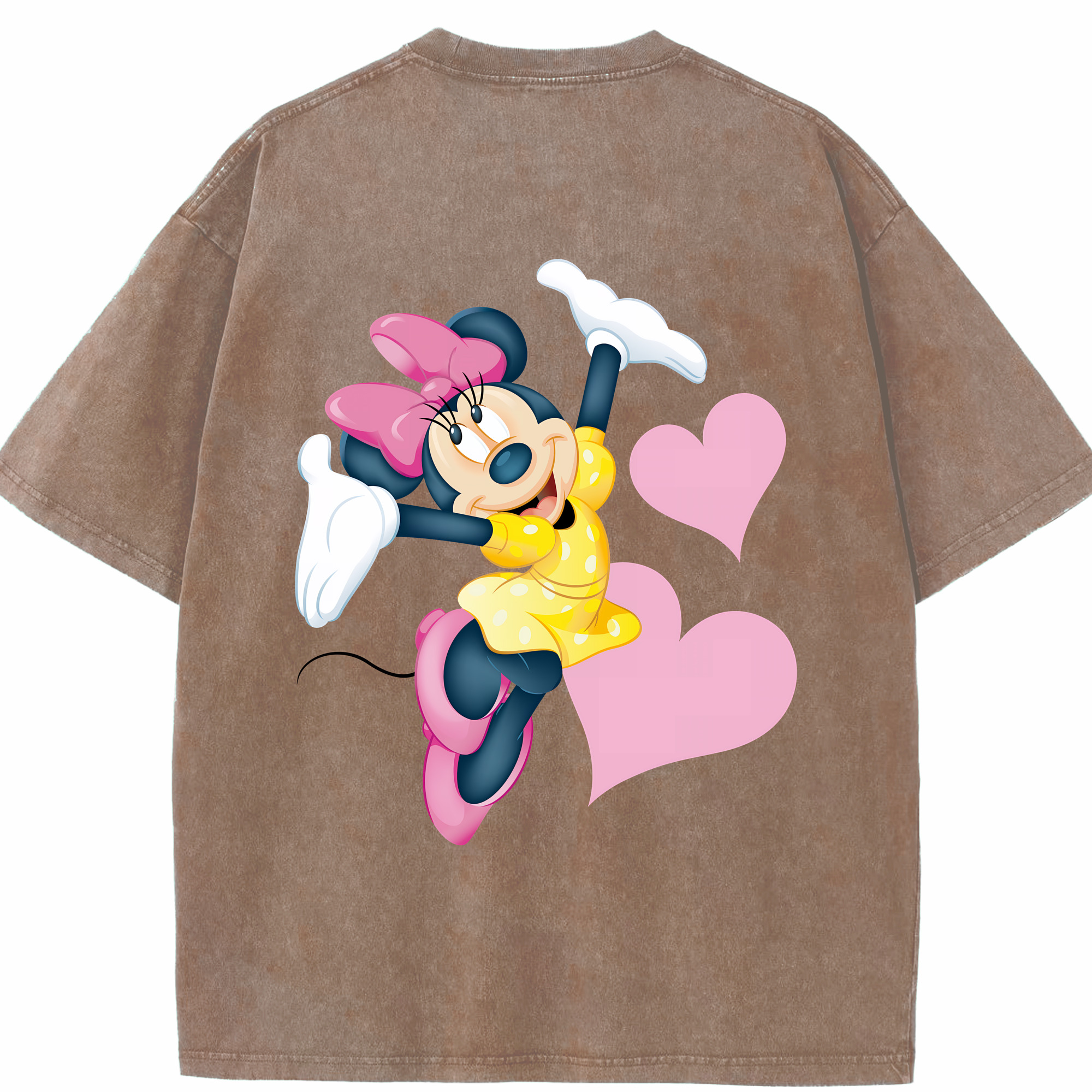 （画像用） ミッキーマウス Mickey Mouse 綿100% ヴィンテージ風 半袖Tシャツ（背面プリント）