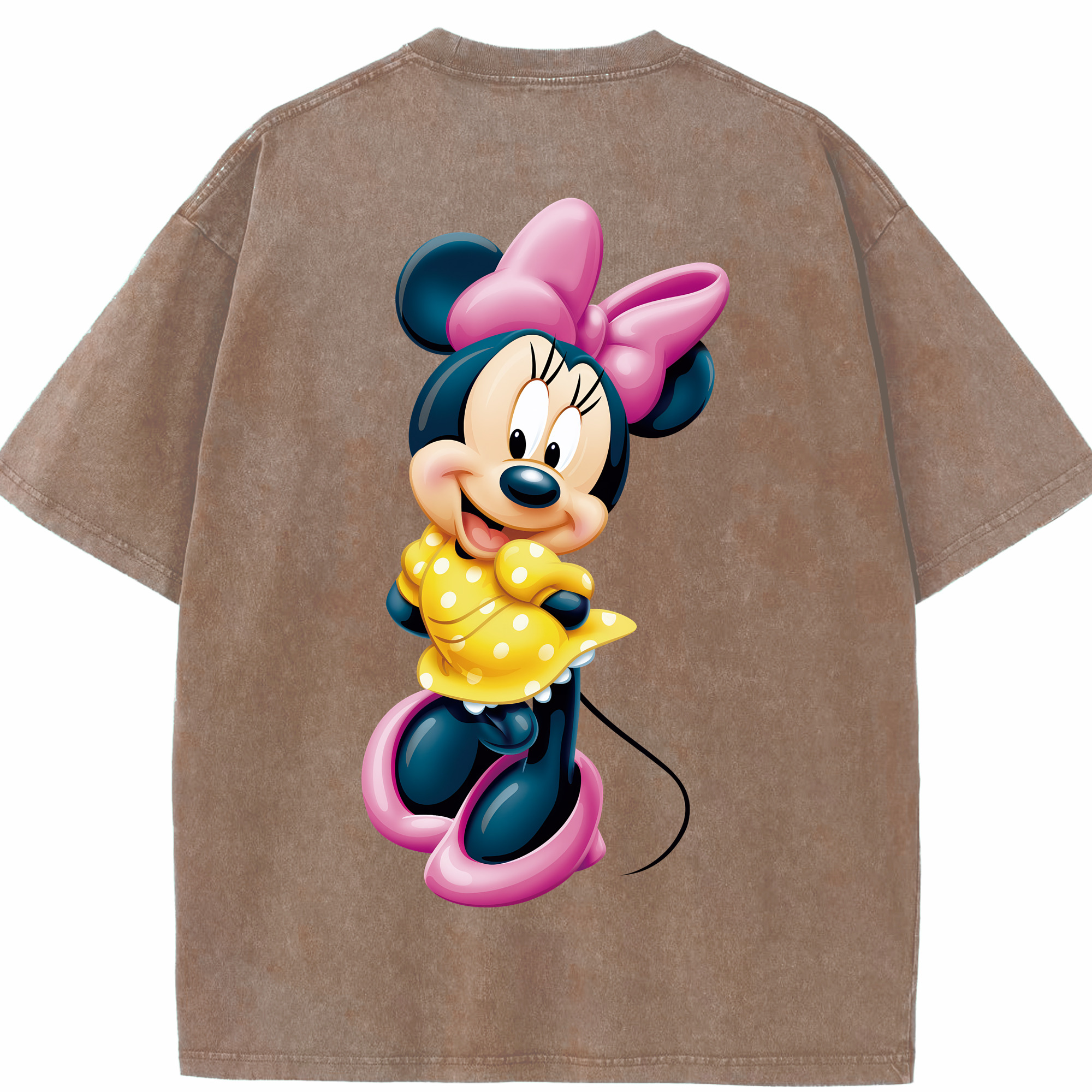 （画像用） ミッキーマウス Mickey Mouse 綿100% ヴィンテージ風 半袖Tシャツ（背面プリント）