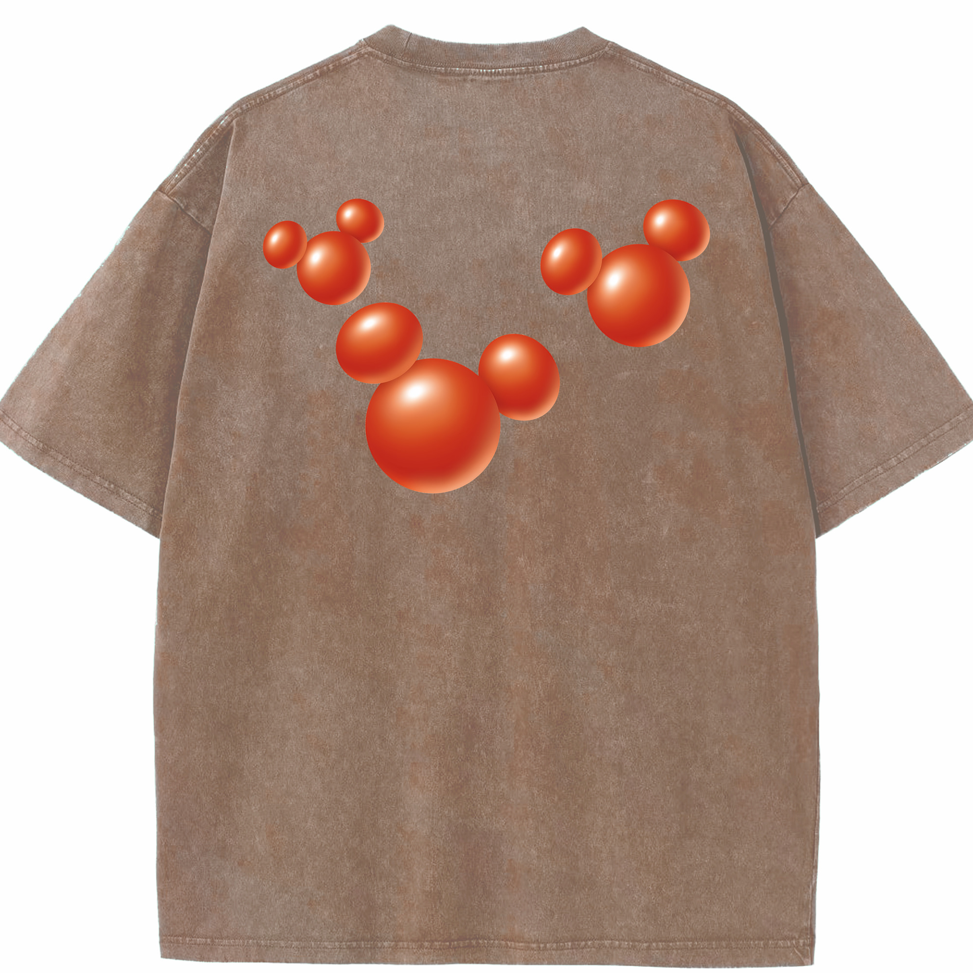 （画像用） ミッキーマウス Mickey Mouse 綿100% ヴィンテージ風 半袖Tシャツ（背面プリント）