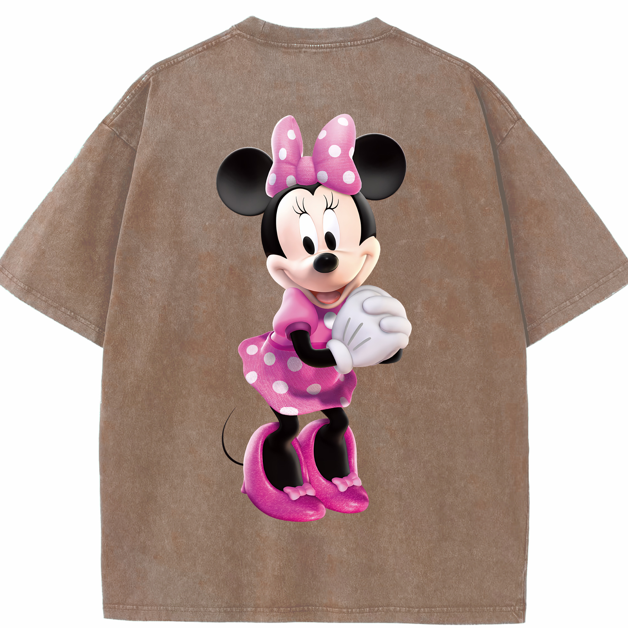 （画像用） ミッキーマウス Mickey Mouse 綿100% ヴィンテージ風 半袖Tシャツ（背面プリント）