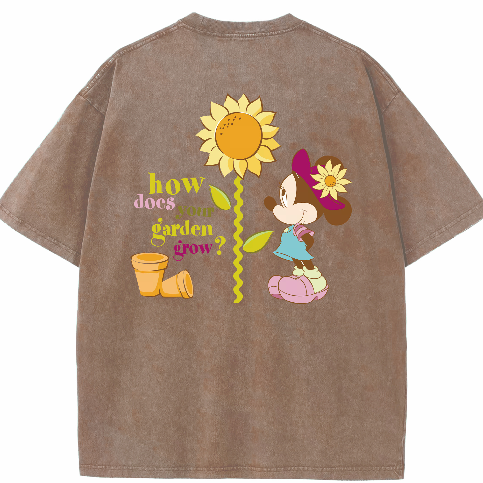 （画像用） ミッキーマウス Mickey Mouse 綿100% ヴィンテージ風 半袖Tシャツ（背面プリント）
